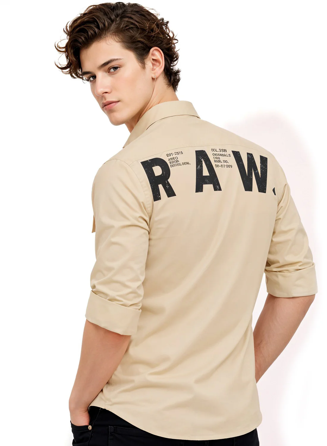Men Cotton Twill Cargo Shirt - Image 2
