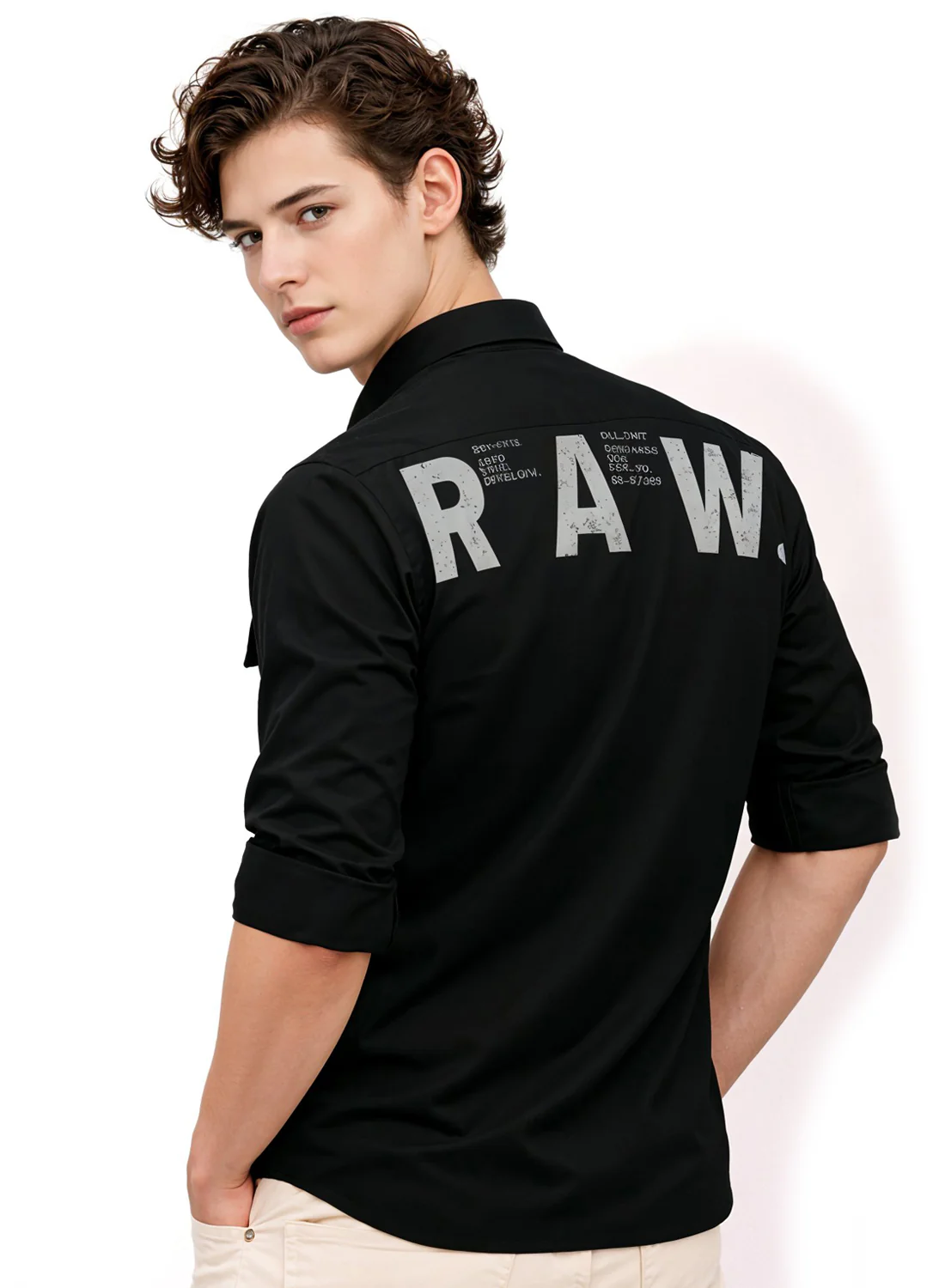 Men Cotton Twill Cargo Shirt - Image 2