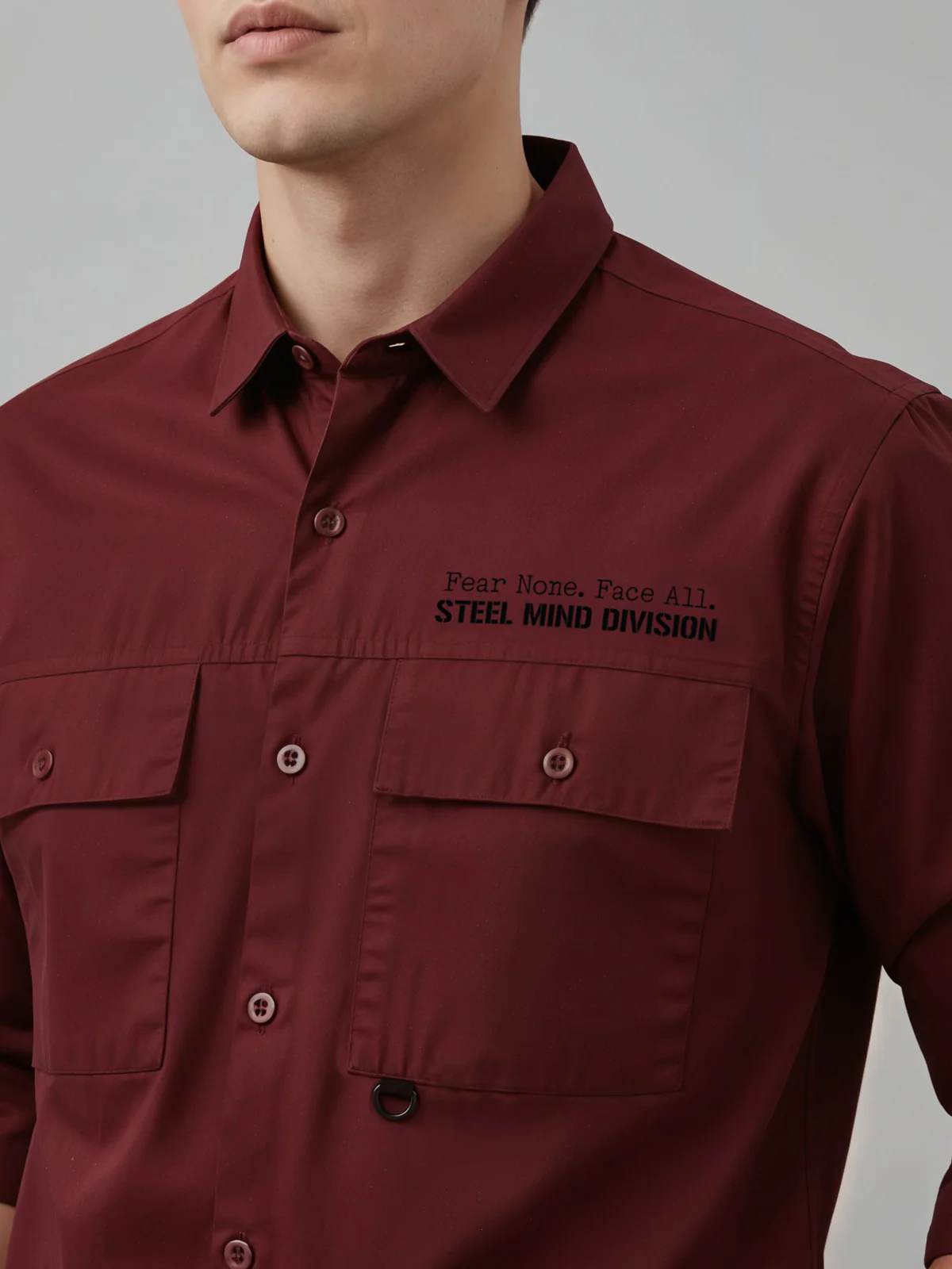 Men Cotton Twill Cargo Shirt - Image 4