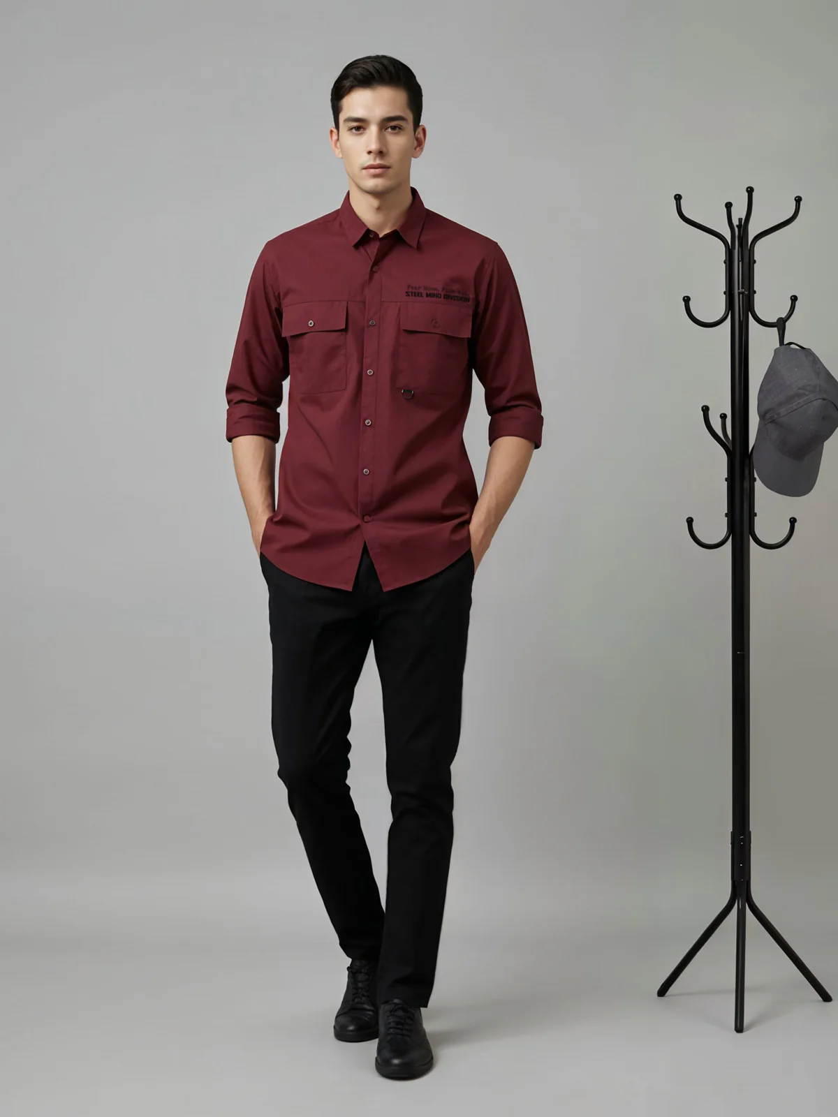 Men Cotton Twill Cargo Shirt - Image 7