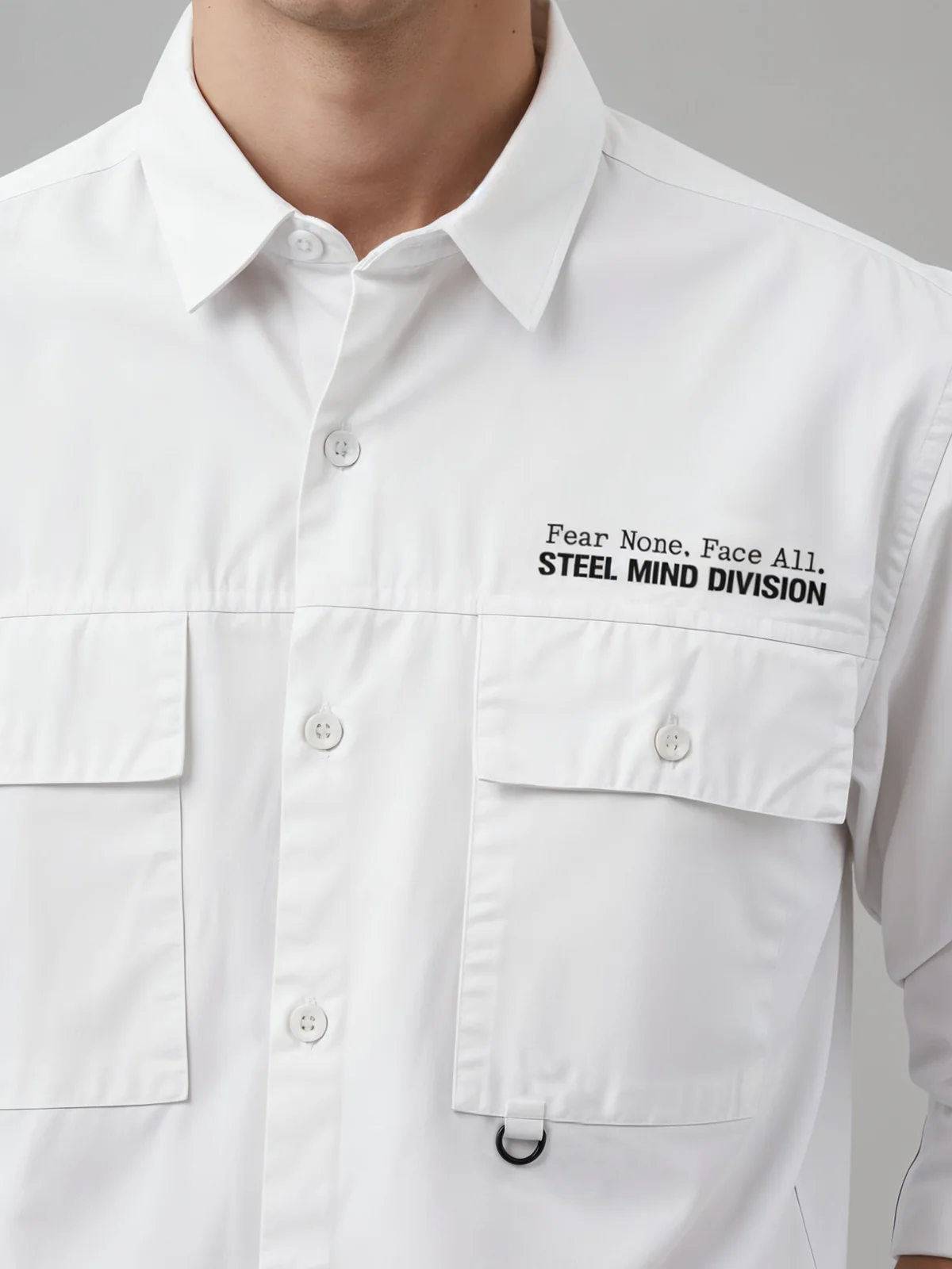 Men Cotton Twill Cargo Shirt - Image 4