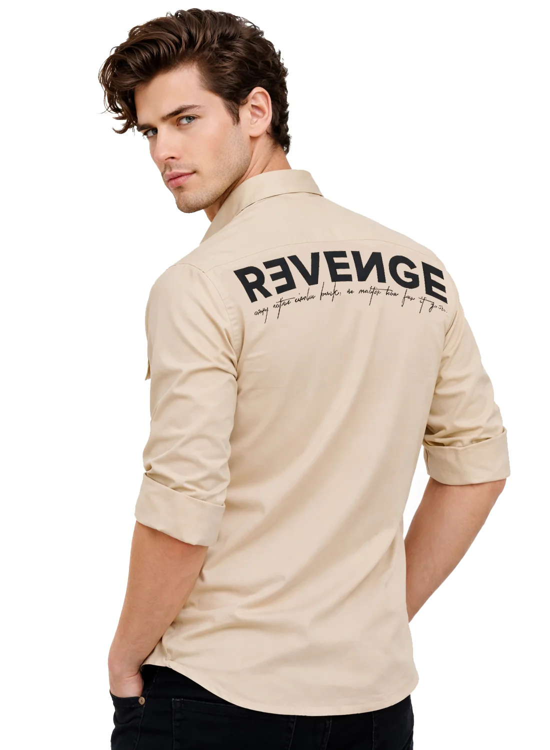 Men Cotton Twill Cargo Shirt - Image 2
