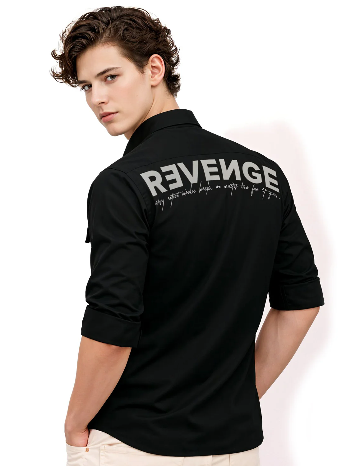 Men Cotton Twill Cargo Shirt - Image 2
