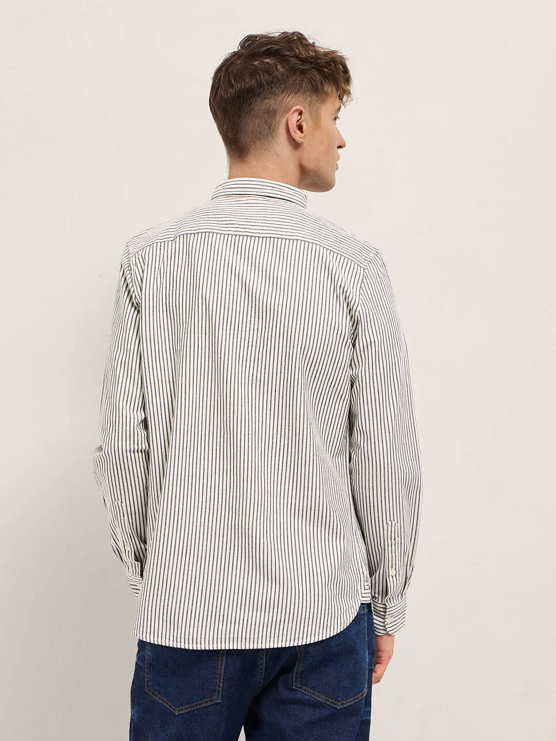 Men Cream Casual Shirt - Image 2