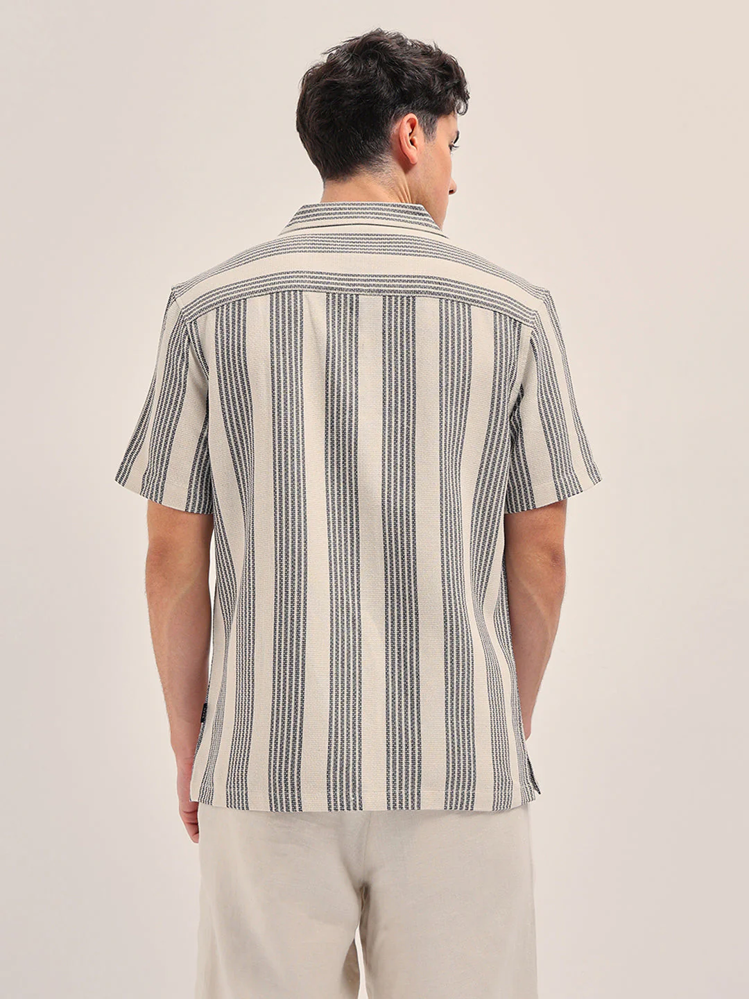 Men Cream Casual Shirt - Image 2