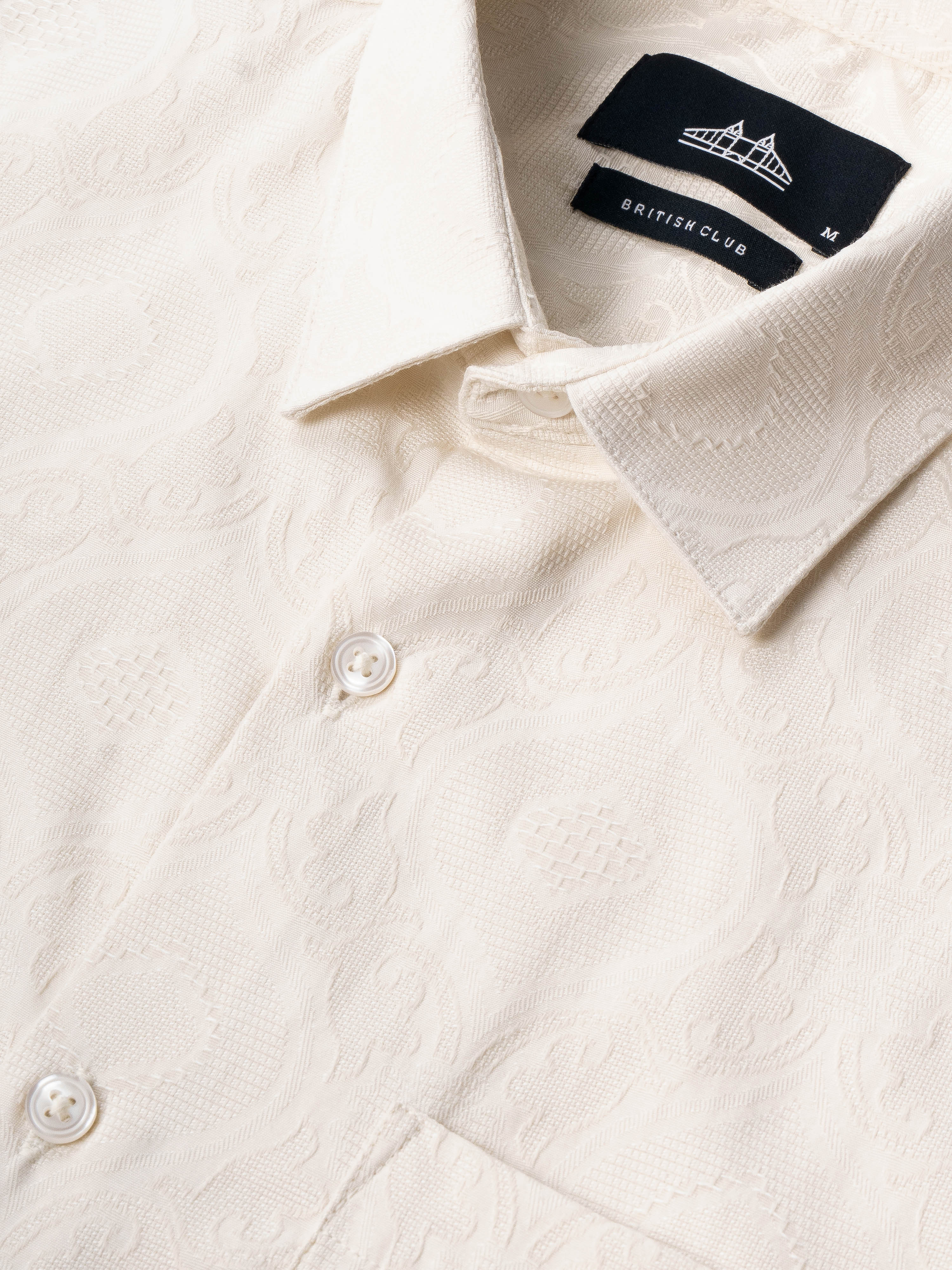 Men Cream Checked Shirt - Image 7
