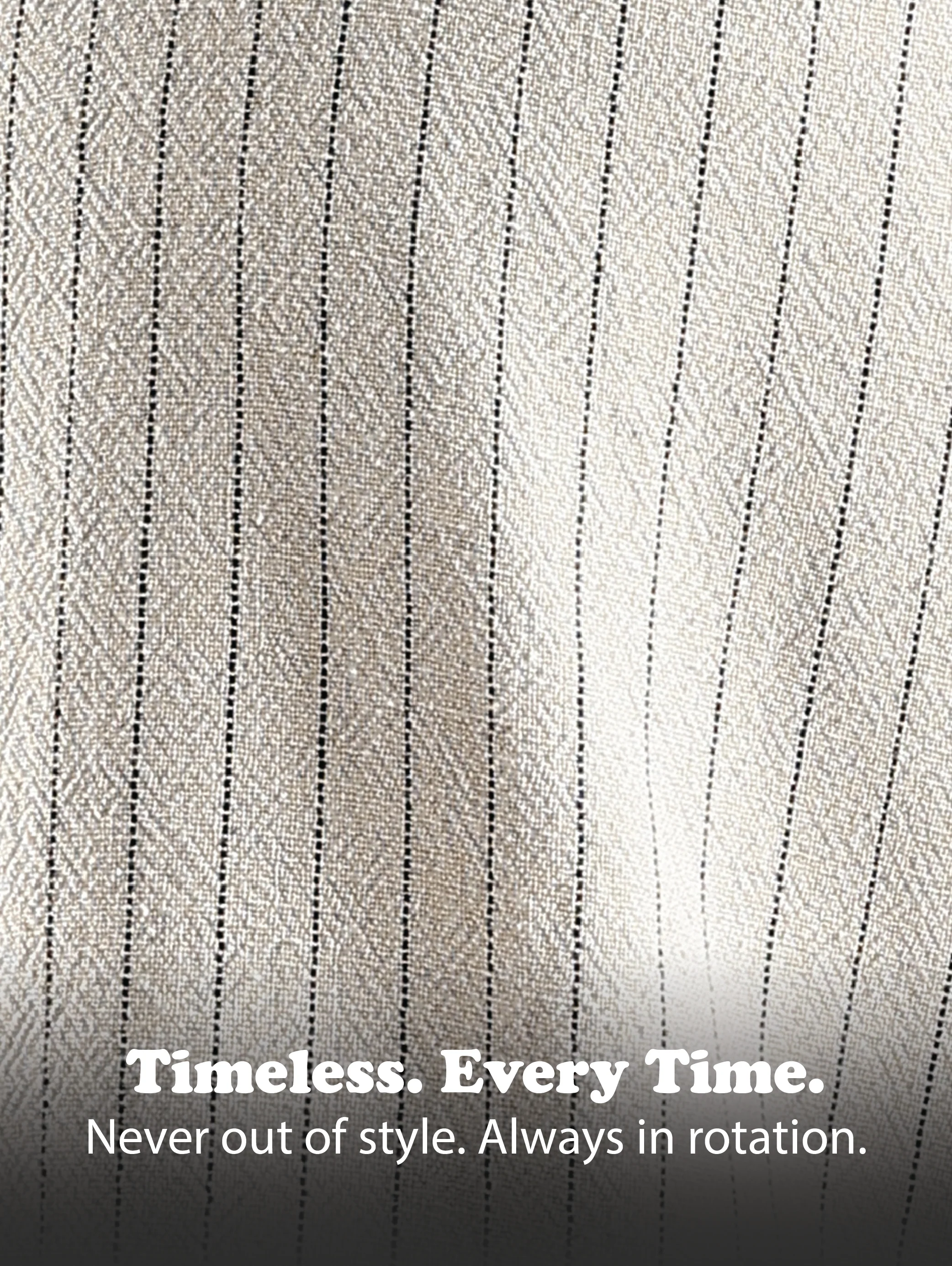 Men Cream Linen Blend Striped Shirt - Image 13