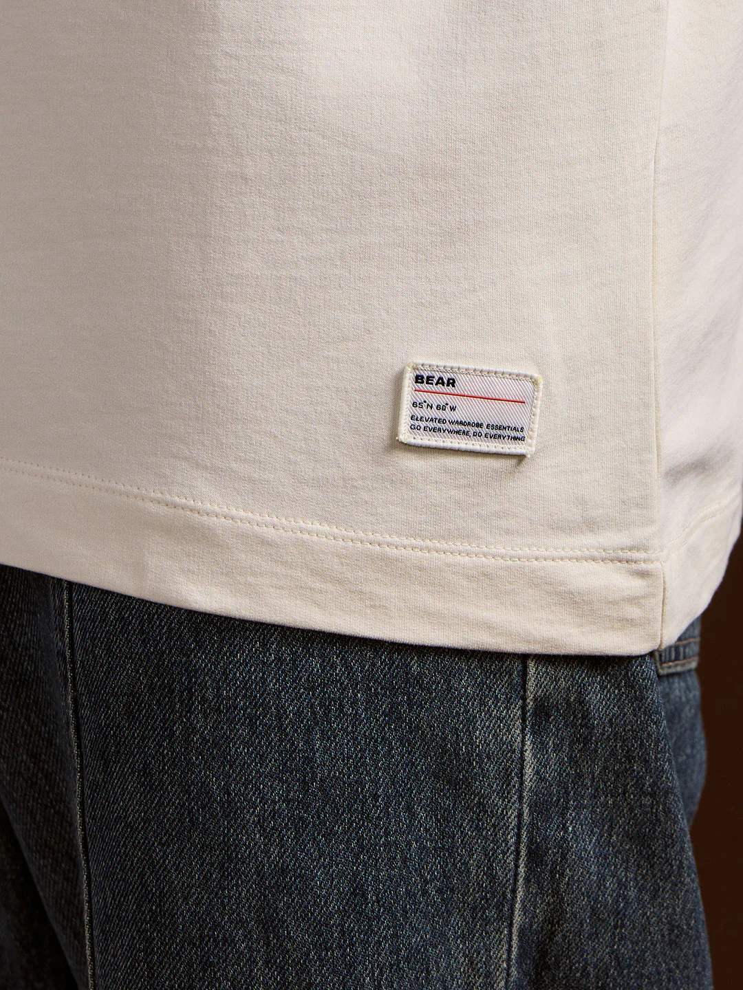Men Cream Oversized Graphic Print Crew Neck T-shirt - Image 6