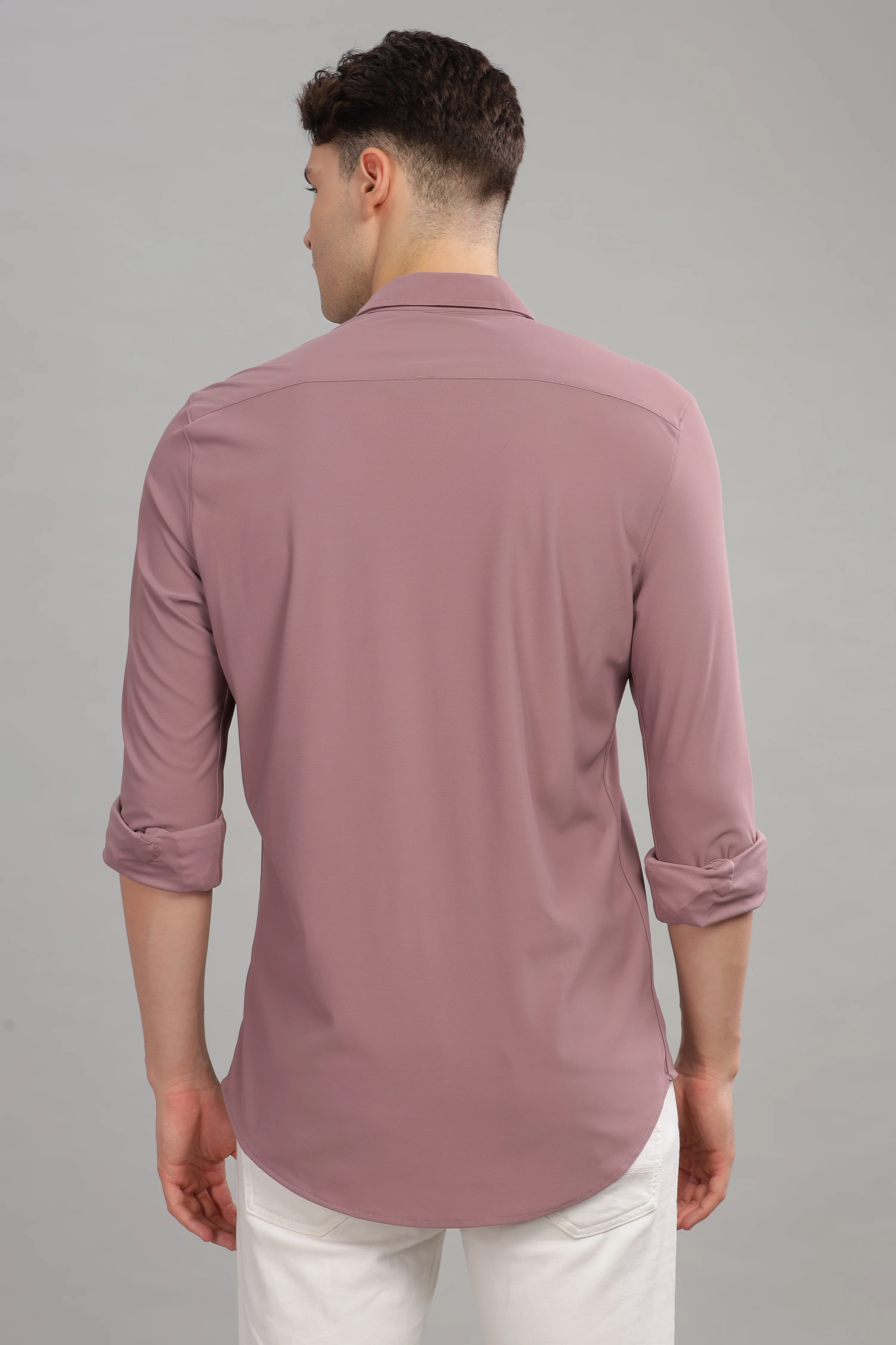 Men Pink Slim Fit Shirt - Image 3