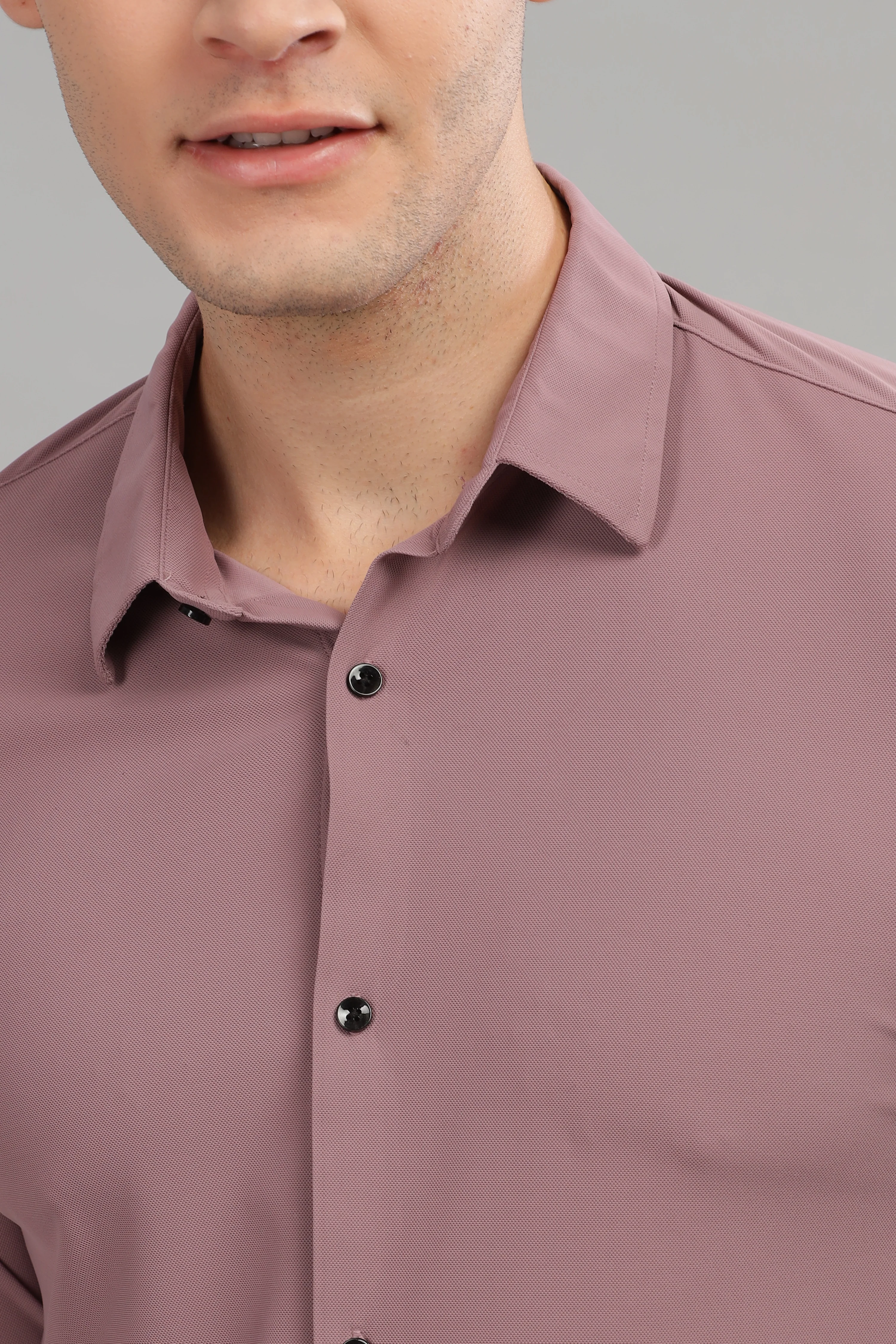 Men Pink Slim Fit Shirt - Image 6