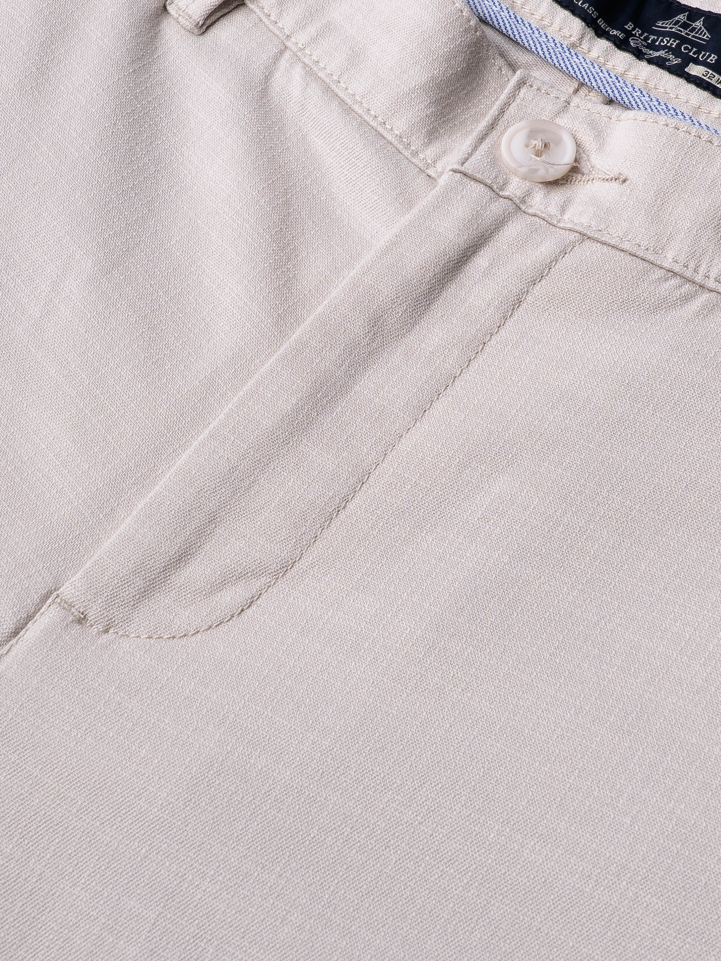 Men Cream Smart Slim Fit Chinos - Image 7