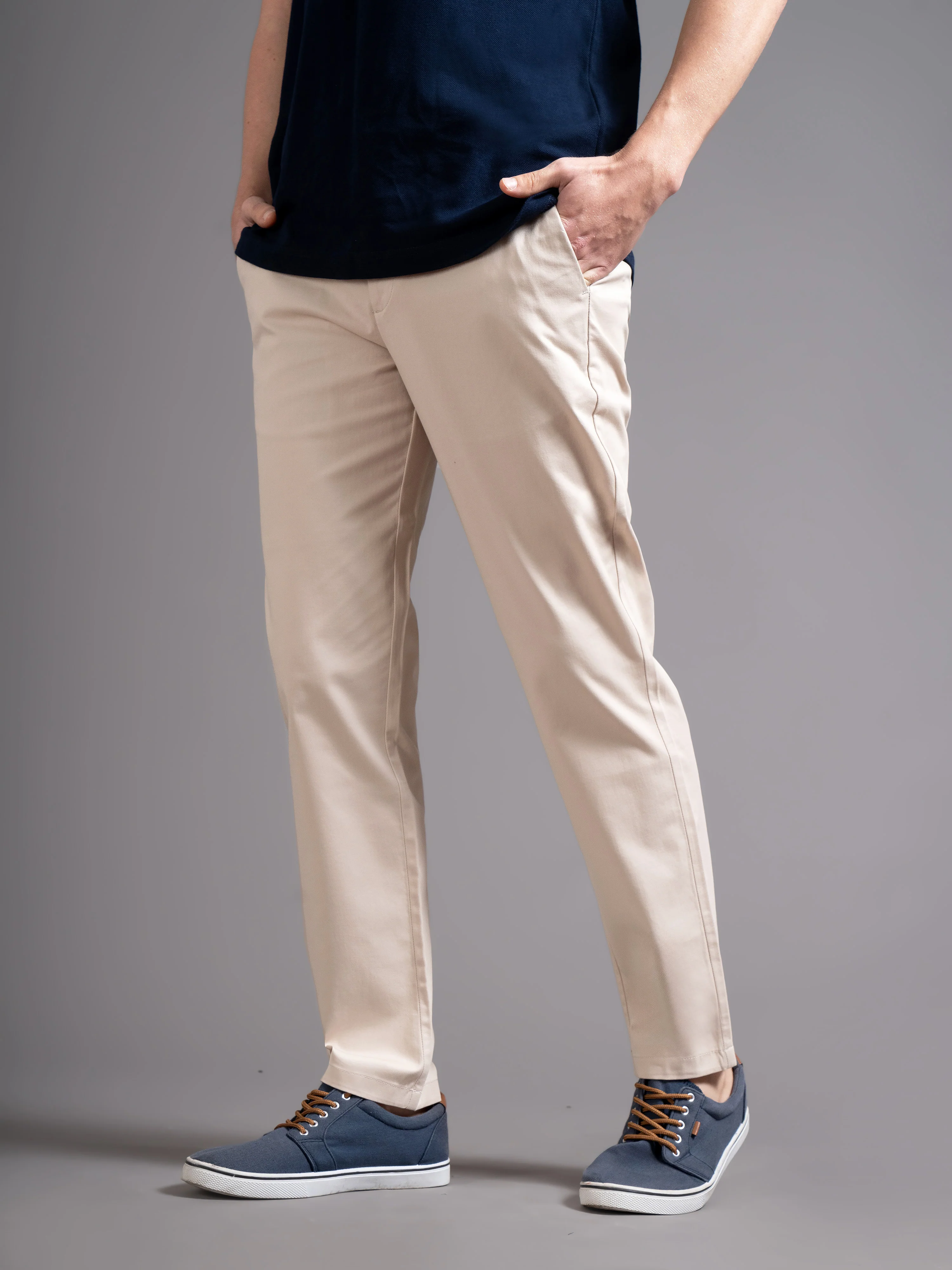 Men cream Smart Slim Fit Chinos - Image 3
