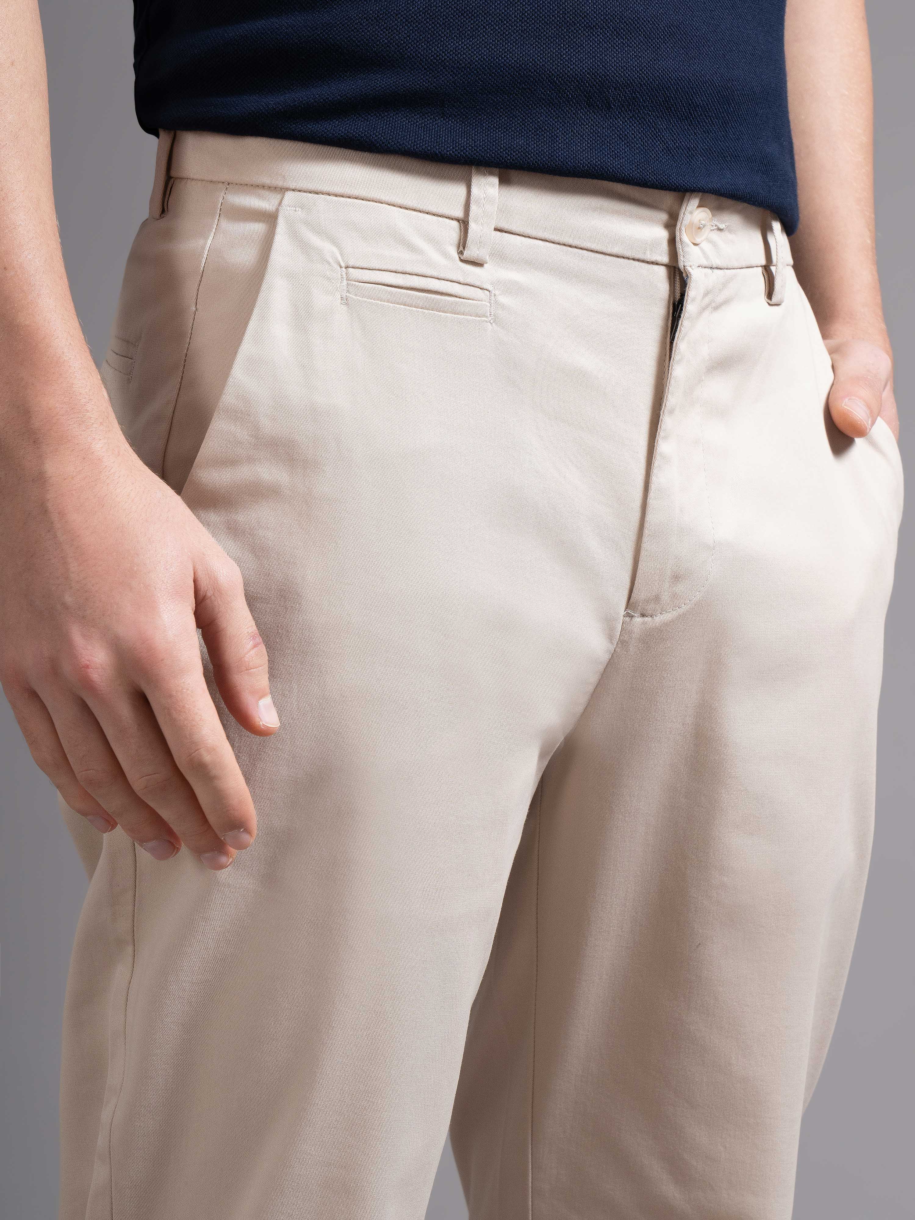 Men cream Smart Slim Fit Chinos - Image 6
