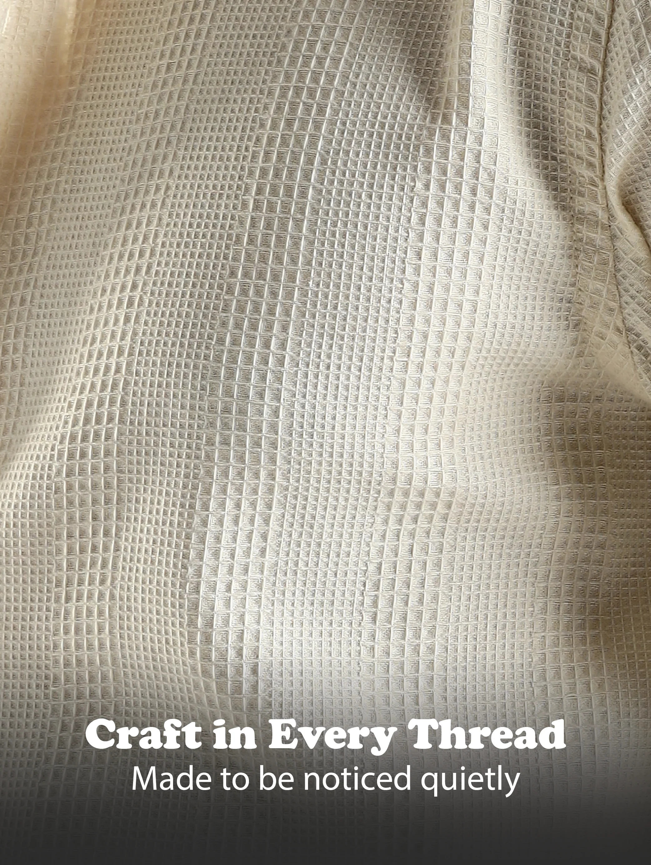 Men Cream Textured Cotton Shirt - Image 13