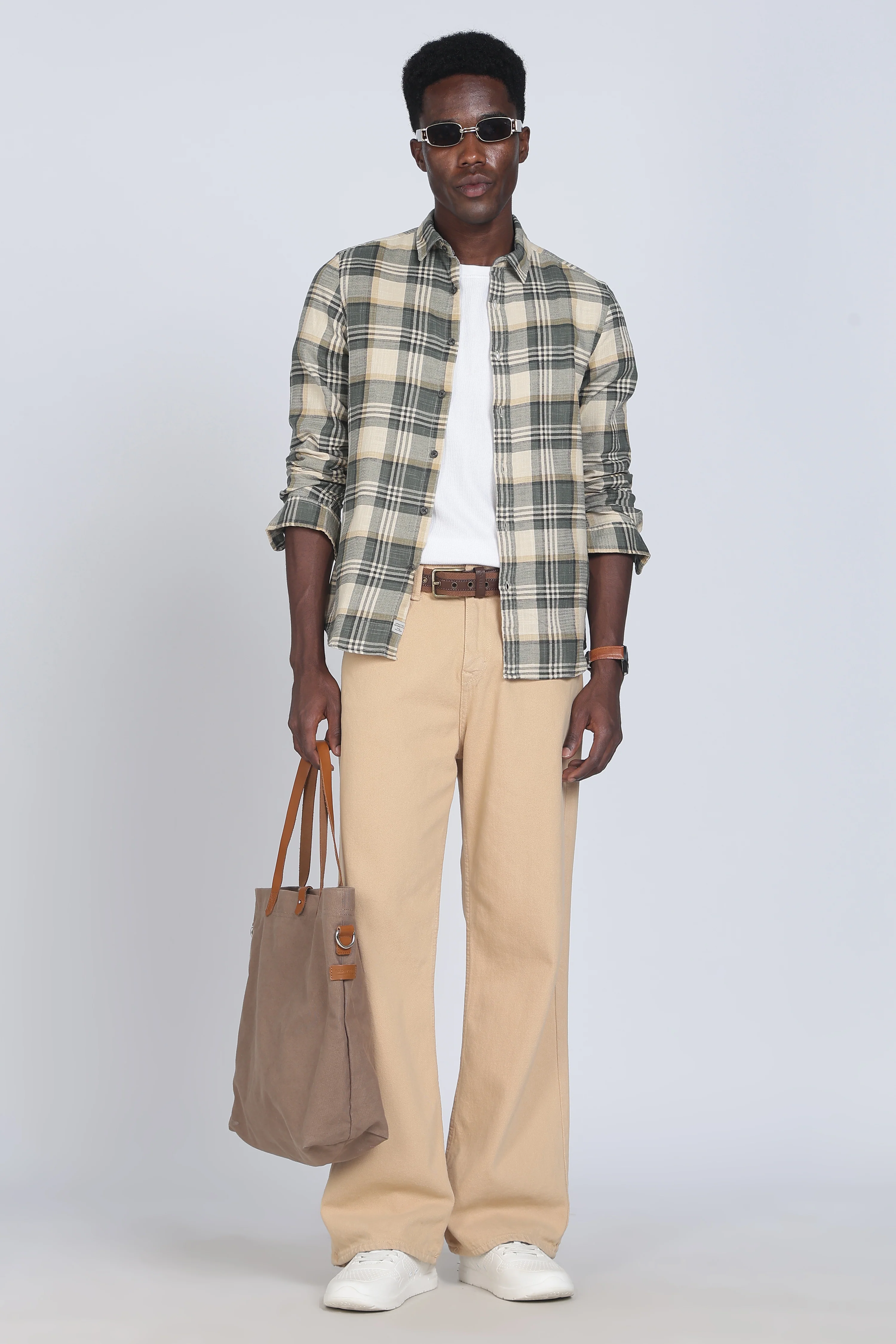Men Cynthia Slub Check Shirt - Image 10