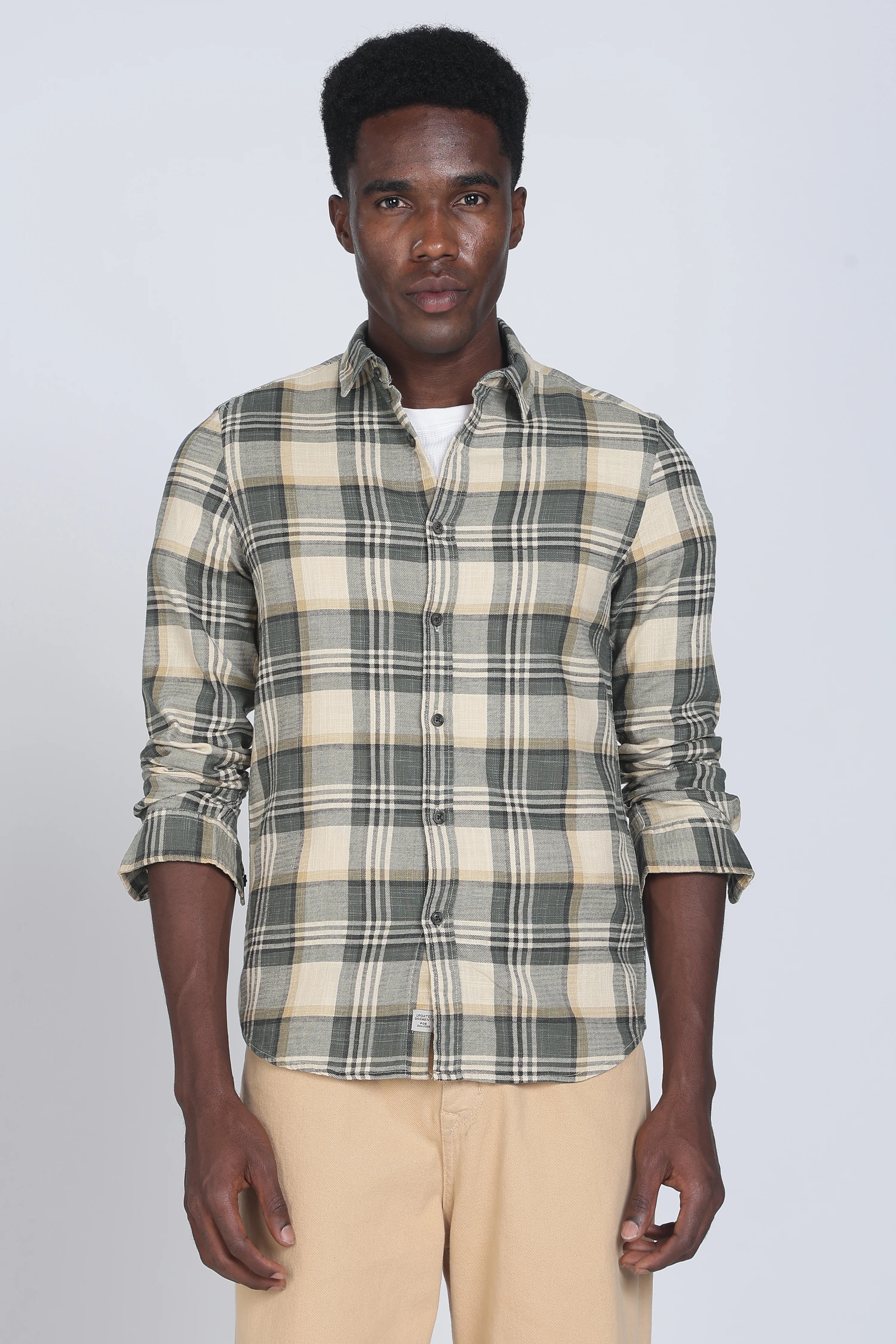 Men Cynthia Slub Check Shirt - Image 2