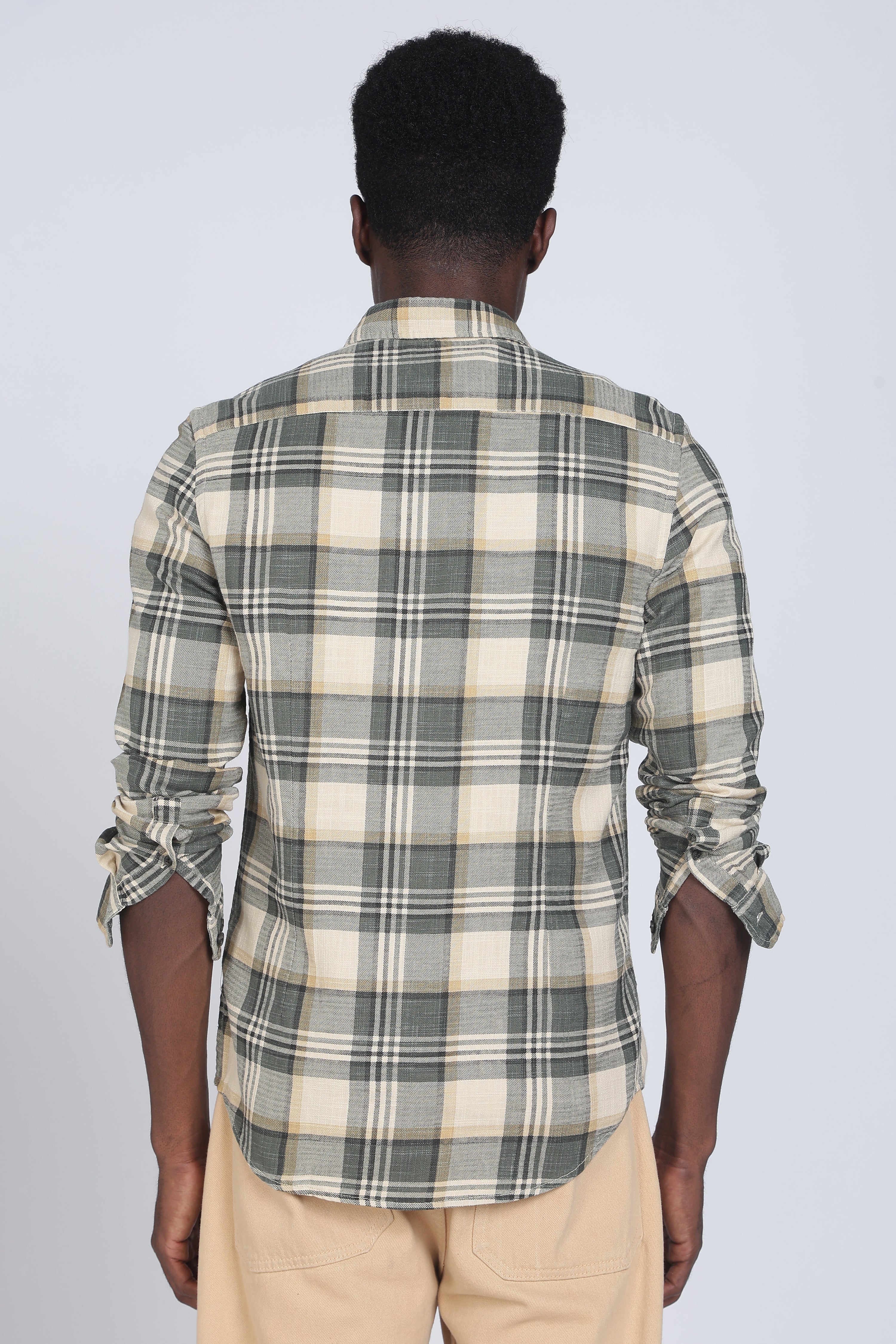 Men Cynthia Slub Check Shirt - Image 3
