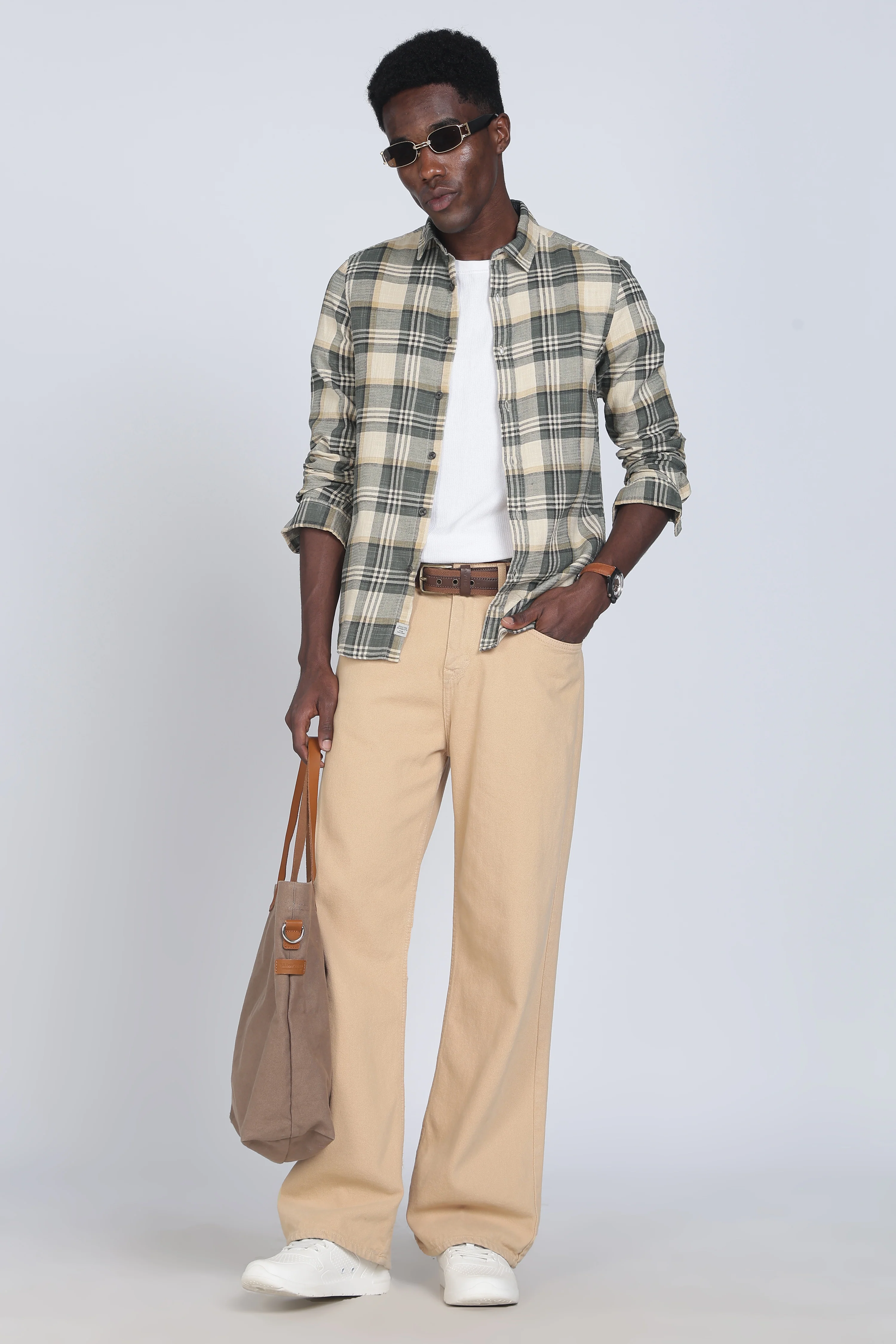 Men Cynthia Slub Check Shirt - Image 8