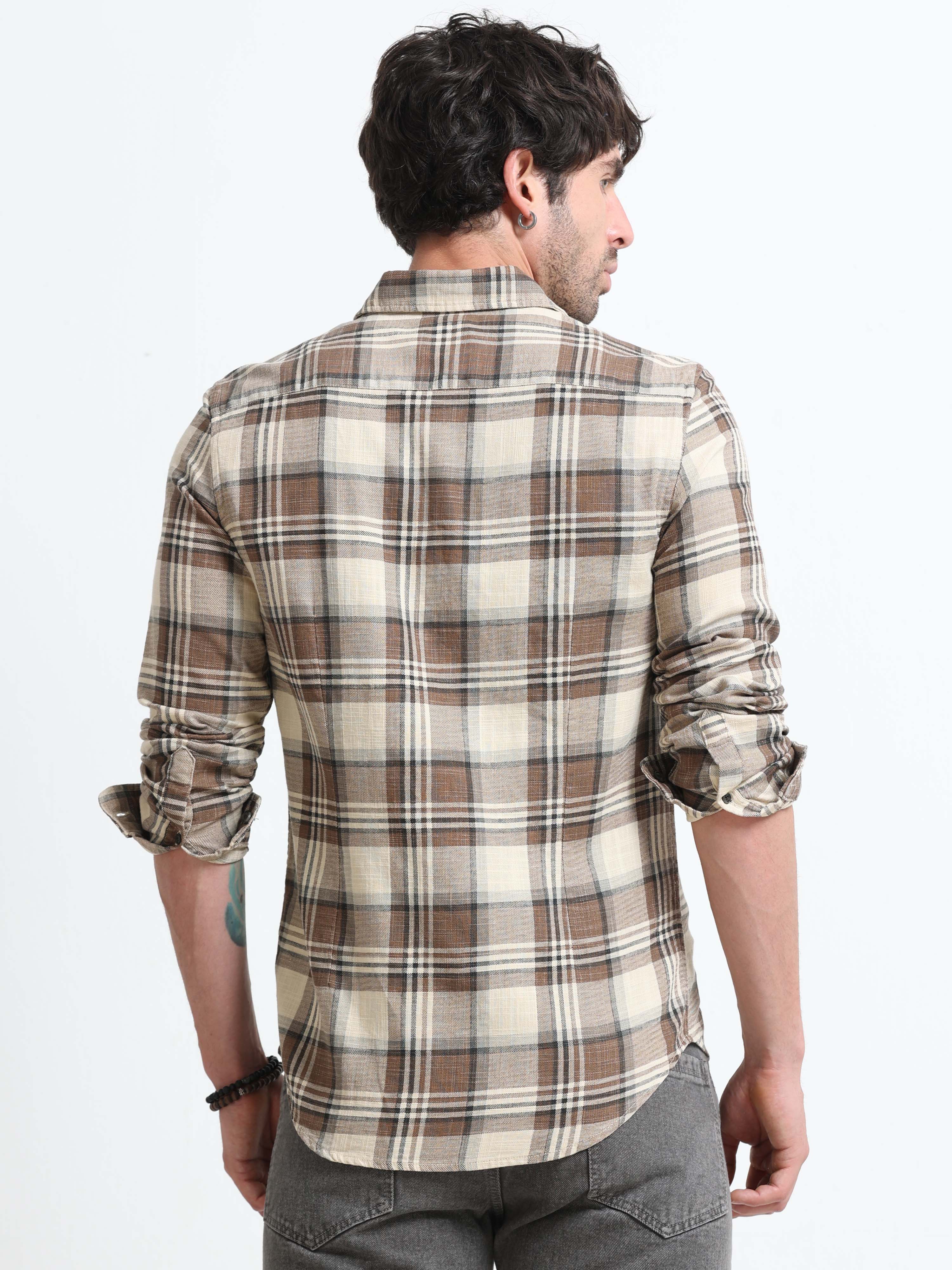 Men Cynthia Slub Check Shirt - Image 7