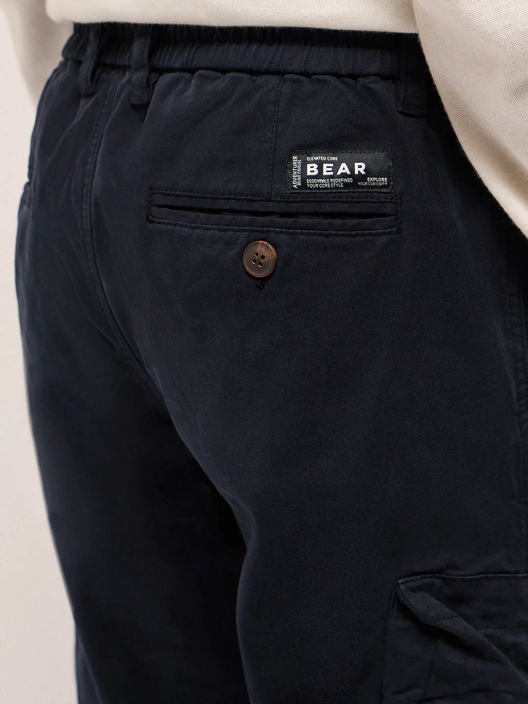 Men Dark Blue Cargo Pants - Image 6