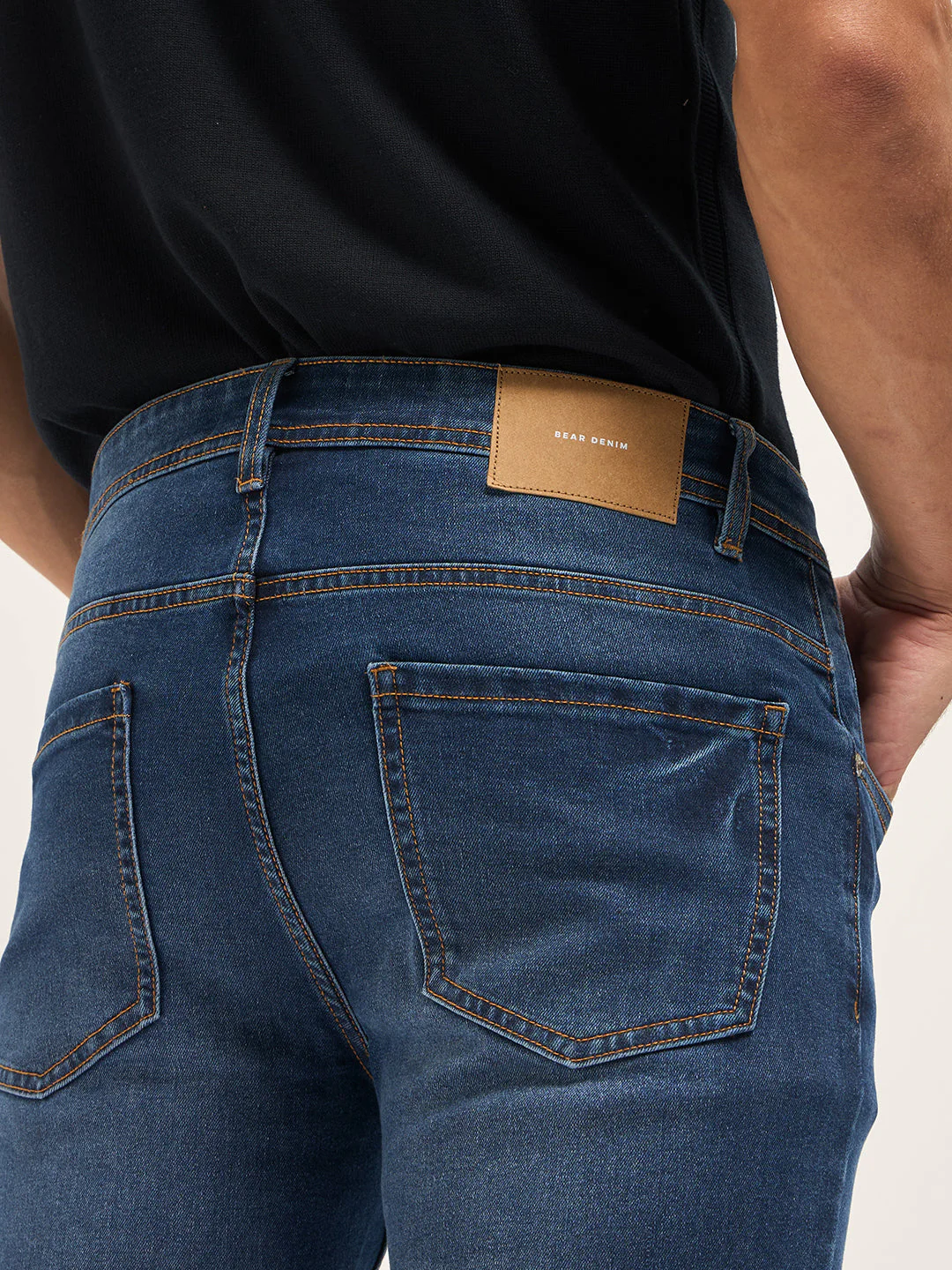 Men Dark Blue Mid-Rise Skinny Fit Jeans - Image 6