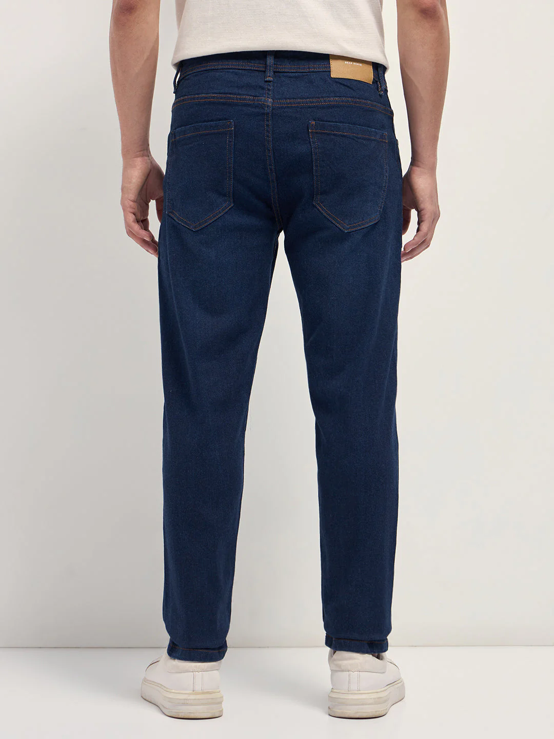 Men Dark Blue Mid-Rise Slim Fit Jeans - Image 2