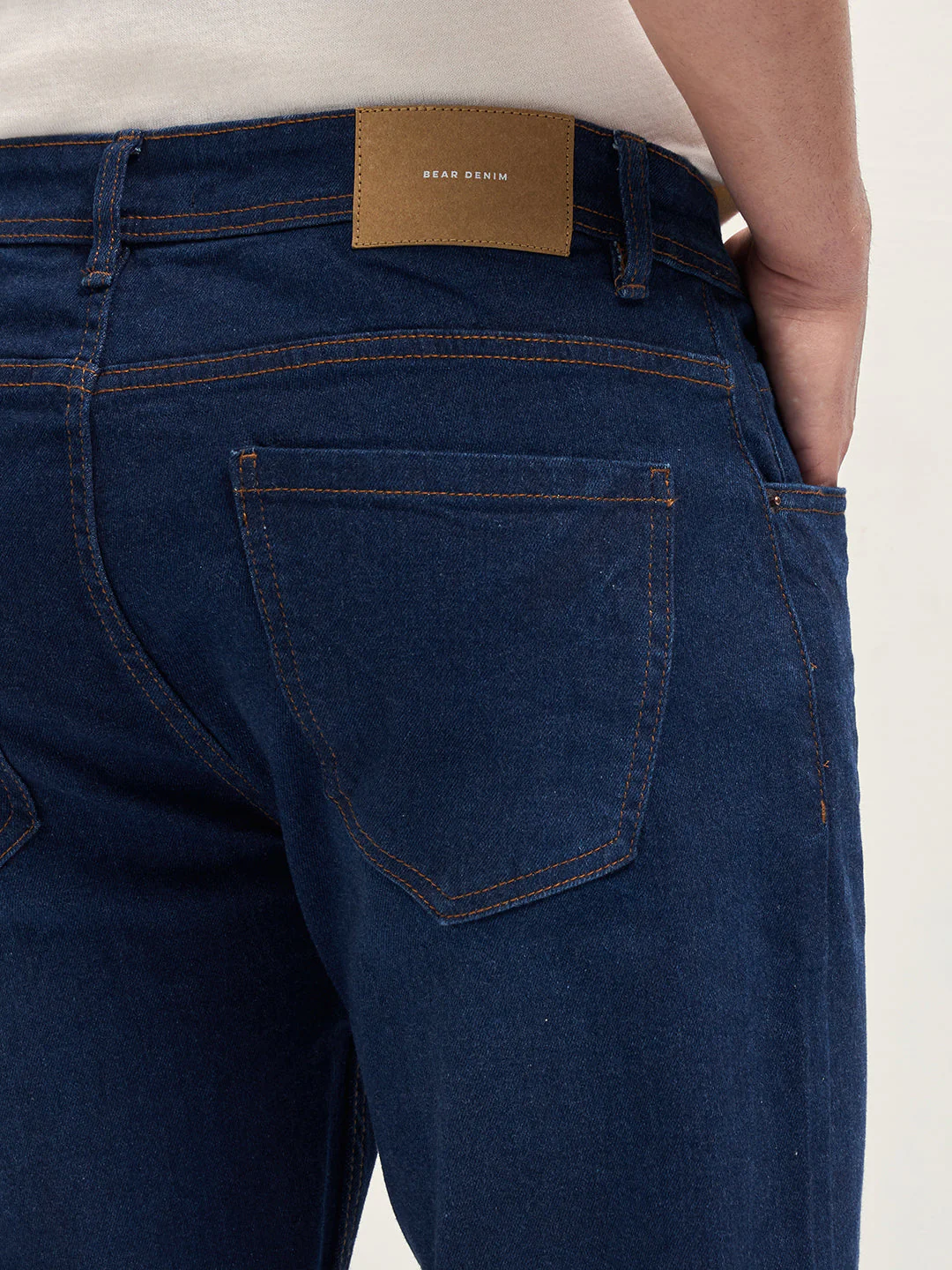 Men Dark Blue Mid-Rise Slim Fit Jeans - Image 6