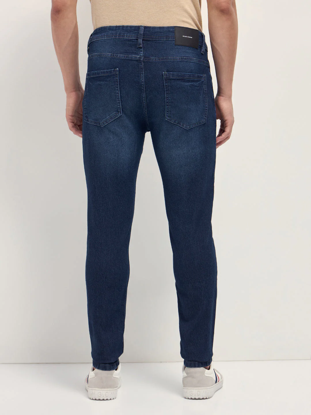 Men Dark Blue Mid-Rise Slim Fit Jeans - Image 2