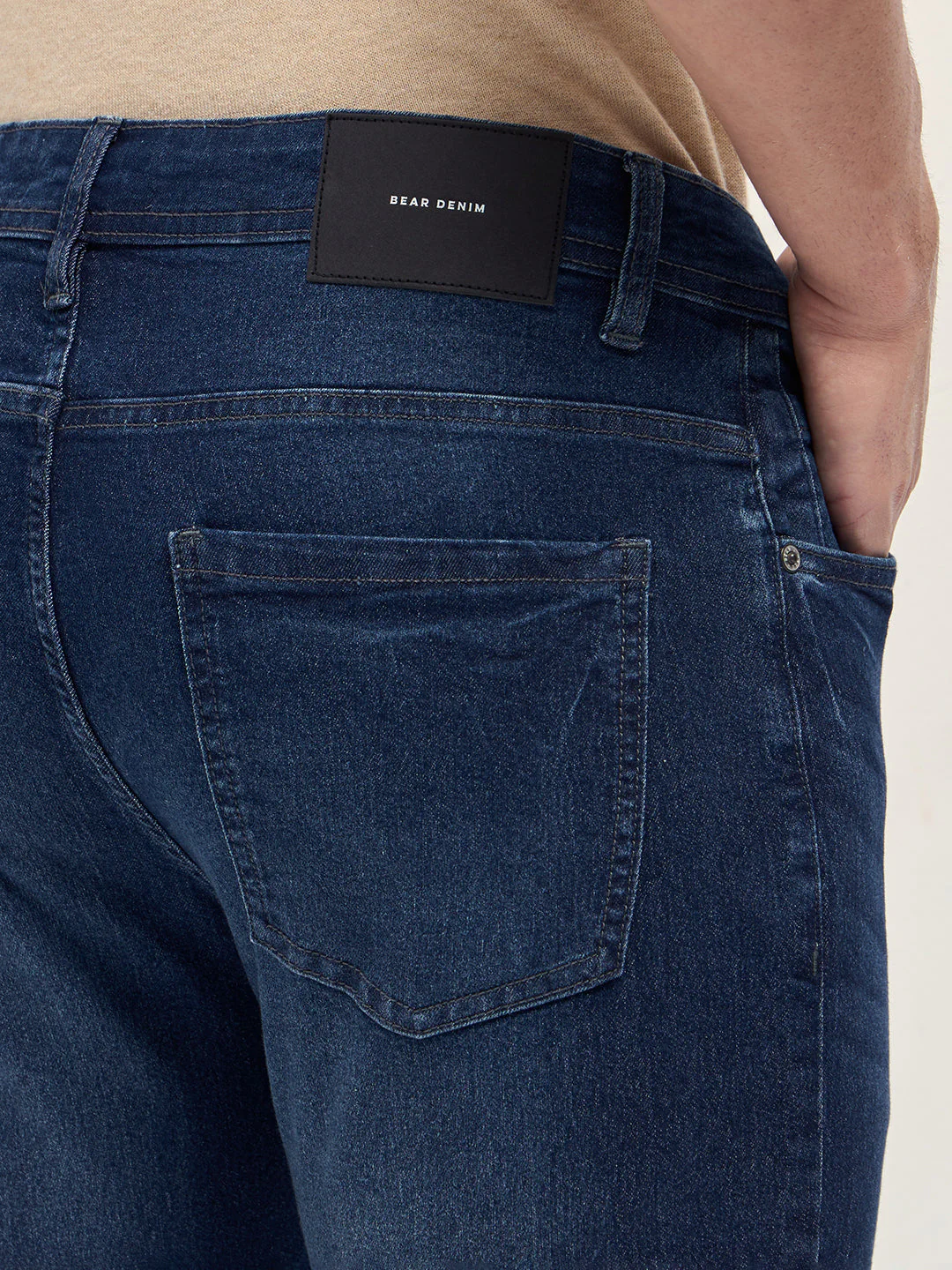 Men Dark Blue Mid-Rise Slim Fit Jeans - Image 6