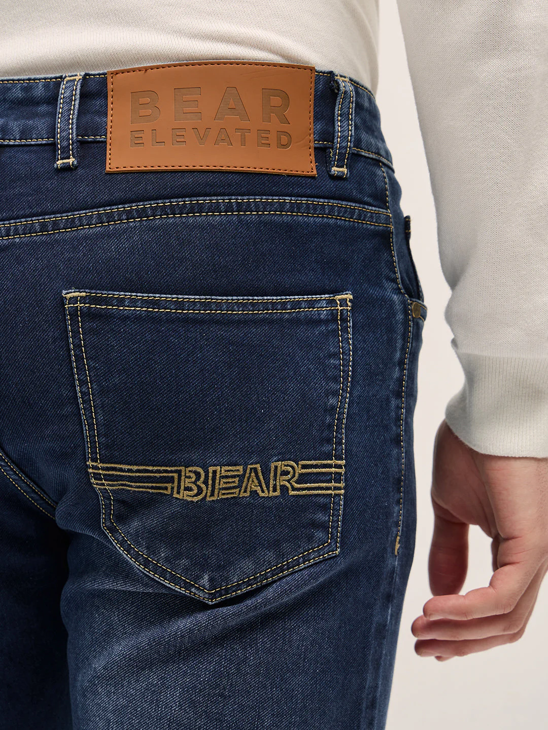 Men Dark BlueLight Fade Mid-Rise Skinny Fit Jeans - Image 6