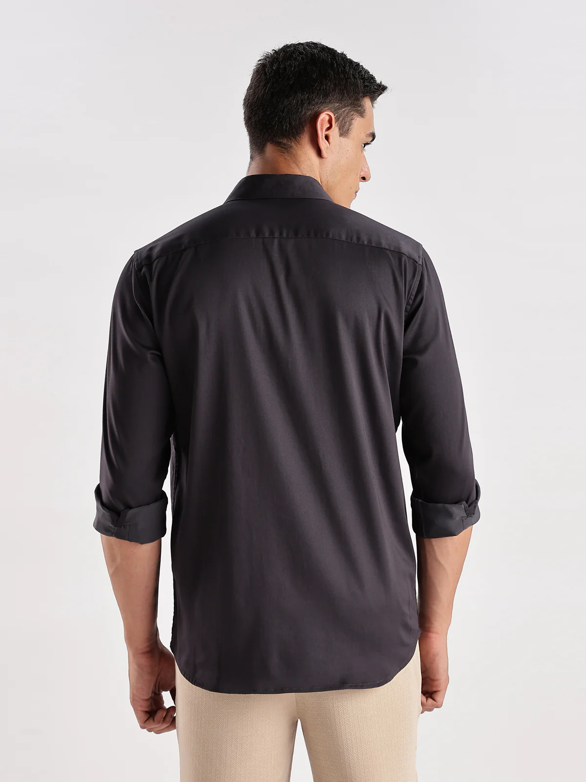 Men Grey Casual Shirt - Image 3