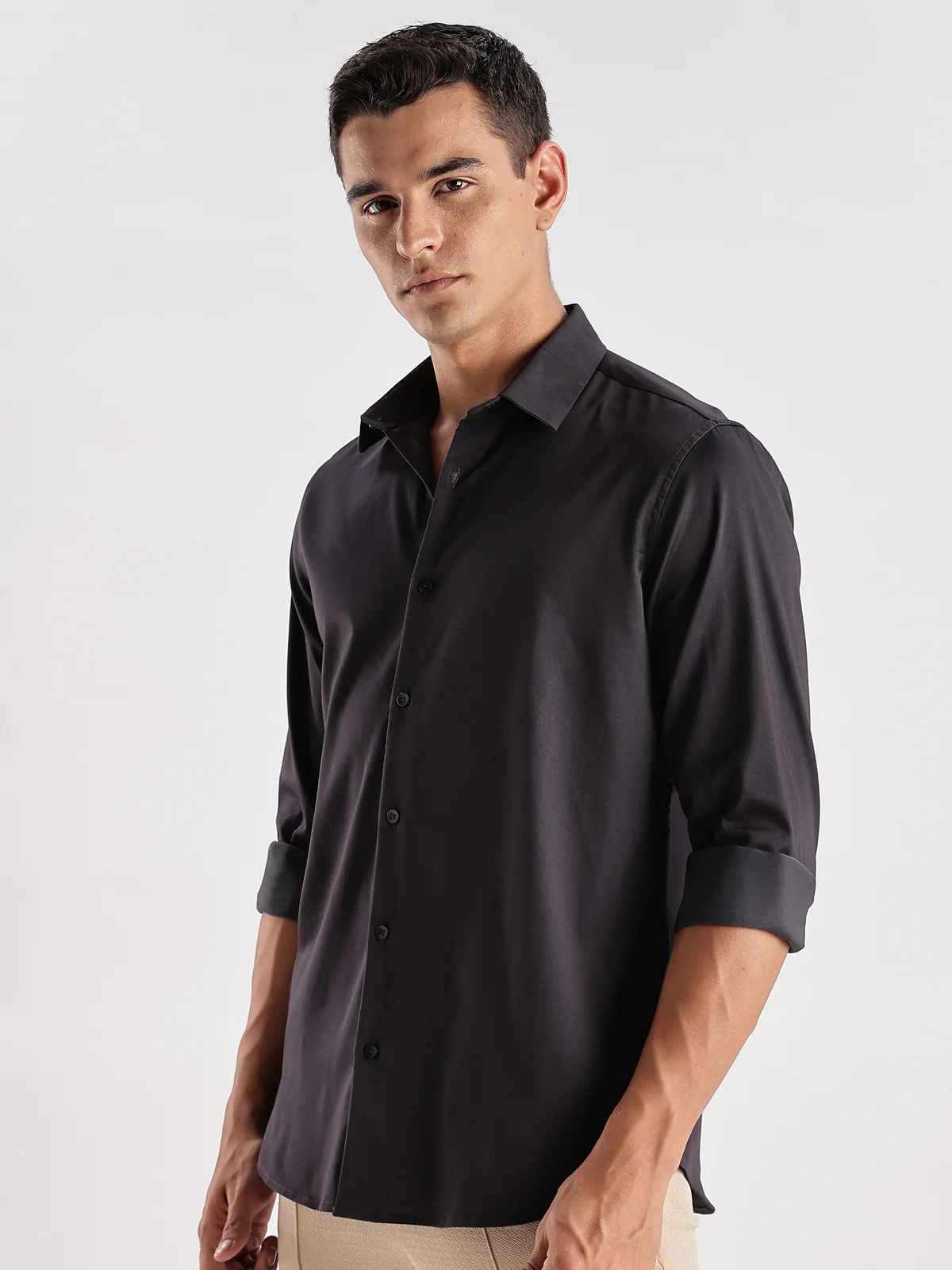 Men Grey Casual Shirt - Image 6