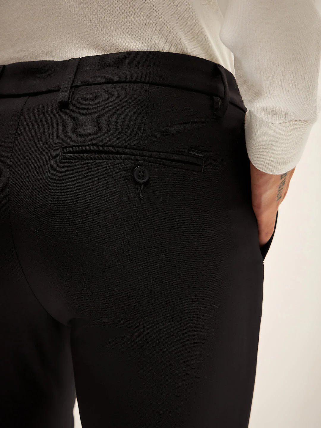 Men Dark Maroon Solid 4 Way Stretch Formal Trouser - Image 7
