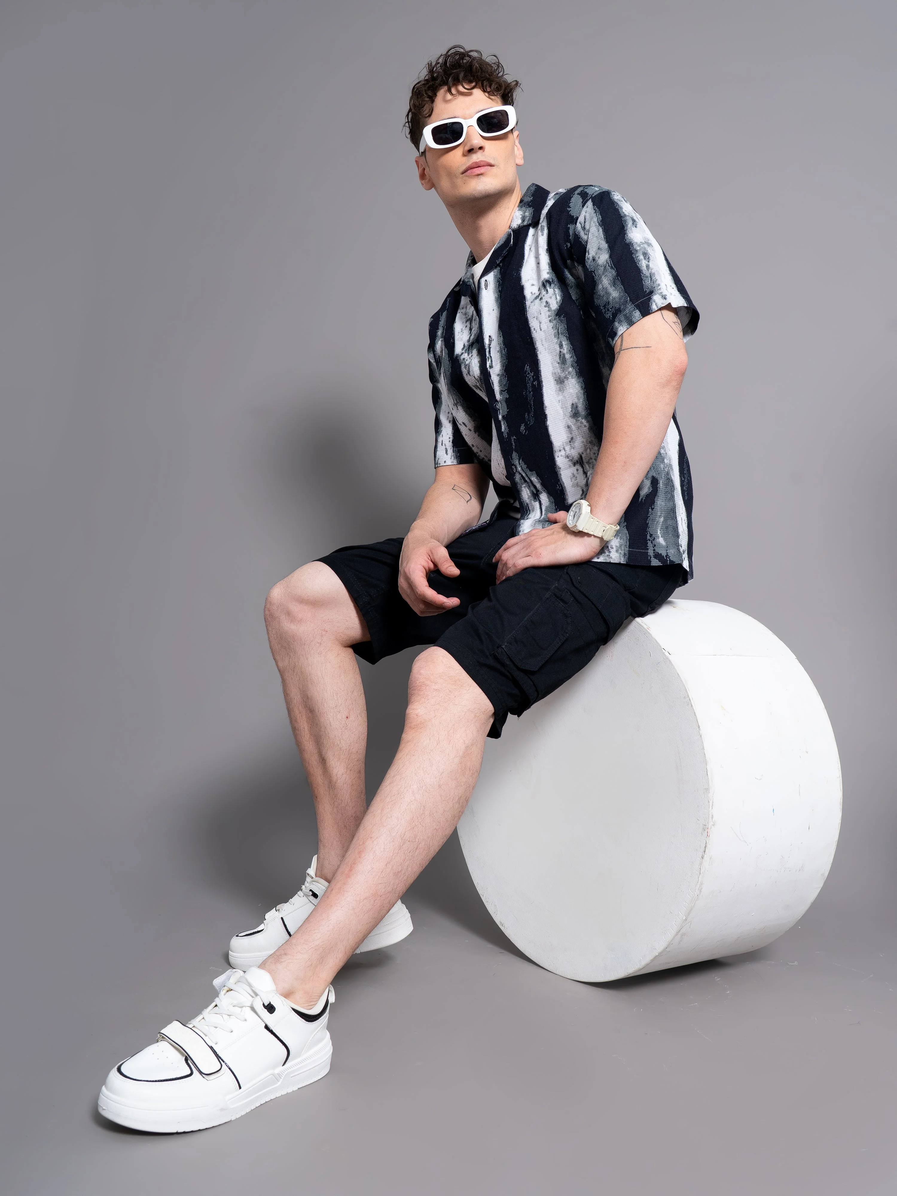 Men Davao Blue Waffle Shirt - Image 6