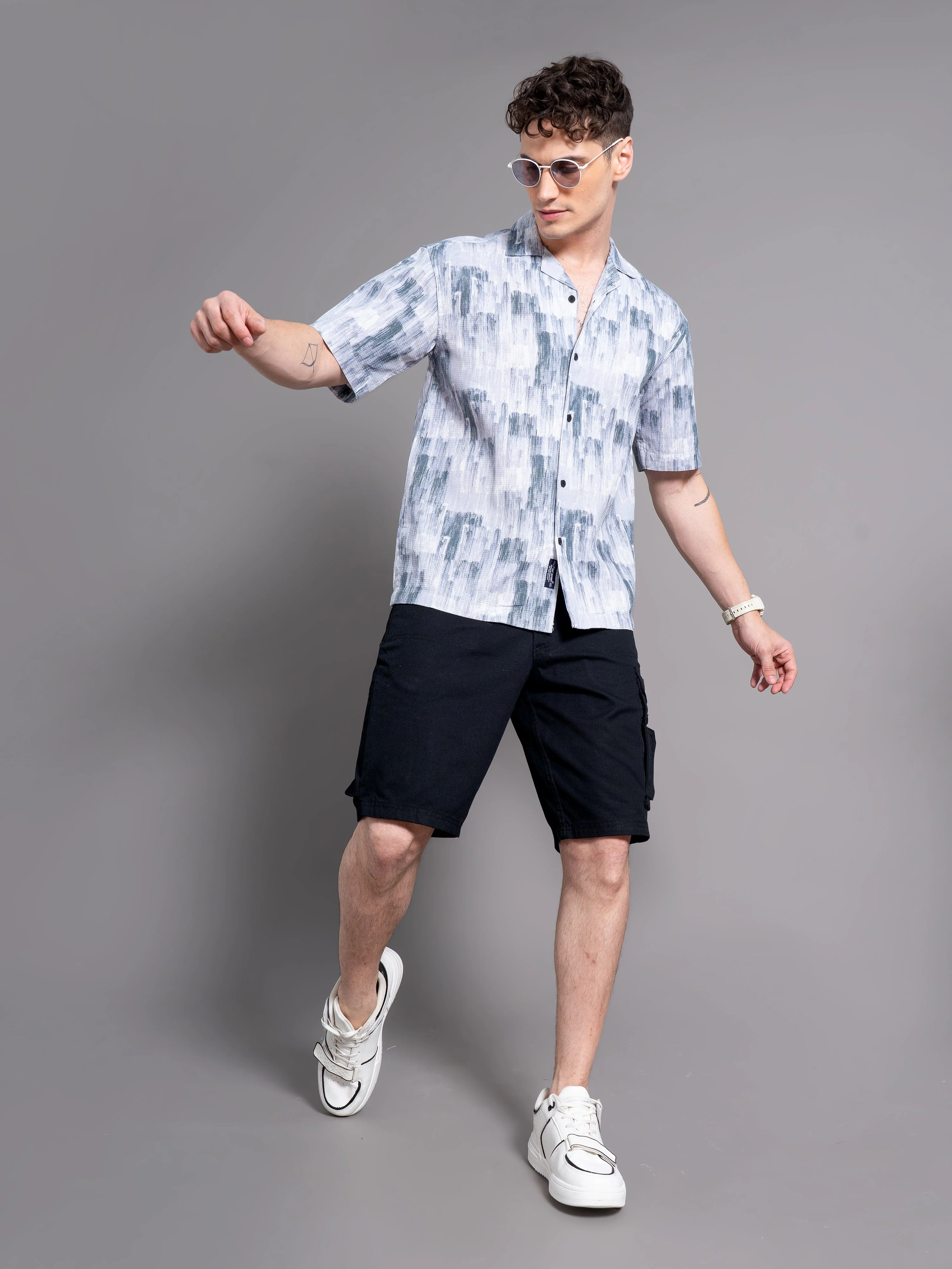 Men Davao Brown Waffle Shirt - Image 6