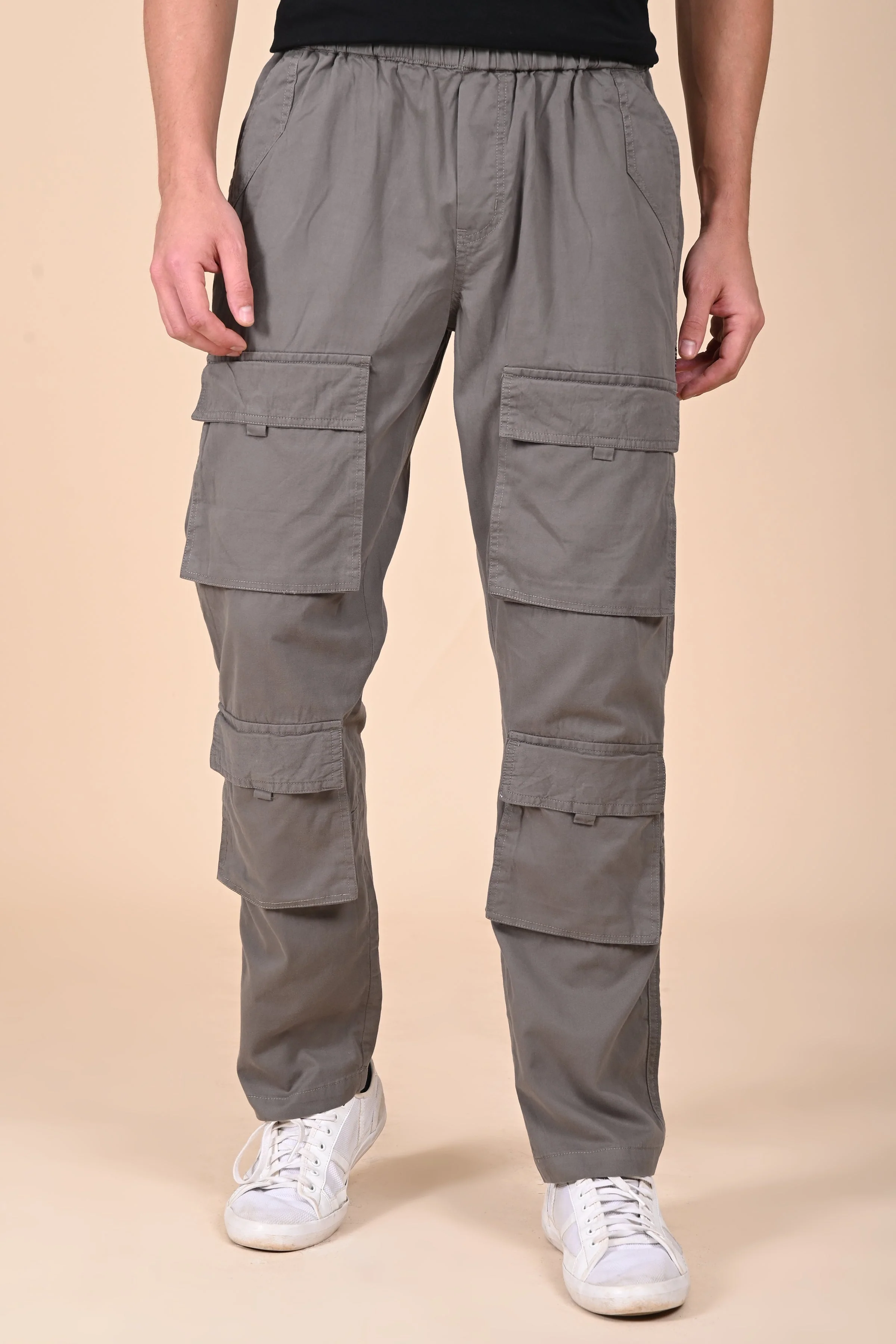 Men Decelan Cargo Streetwear Trouser Dk Grey - Image 2