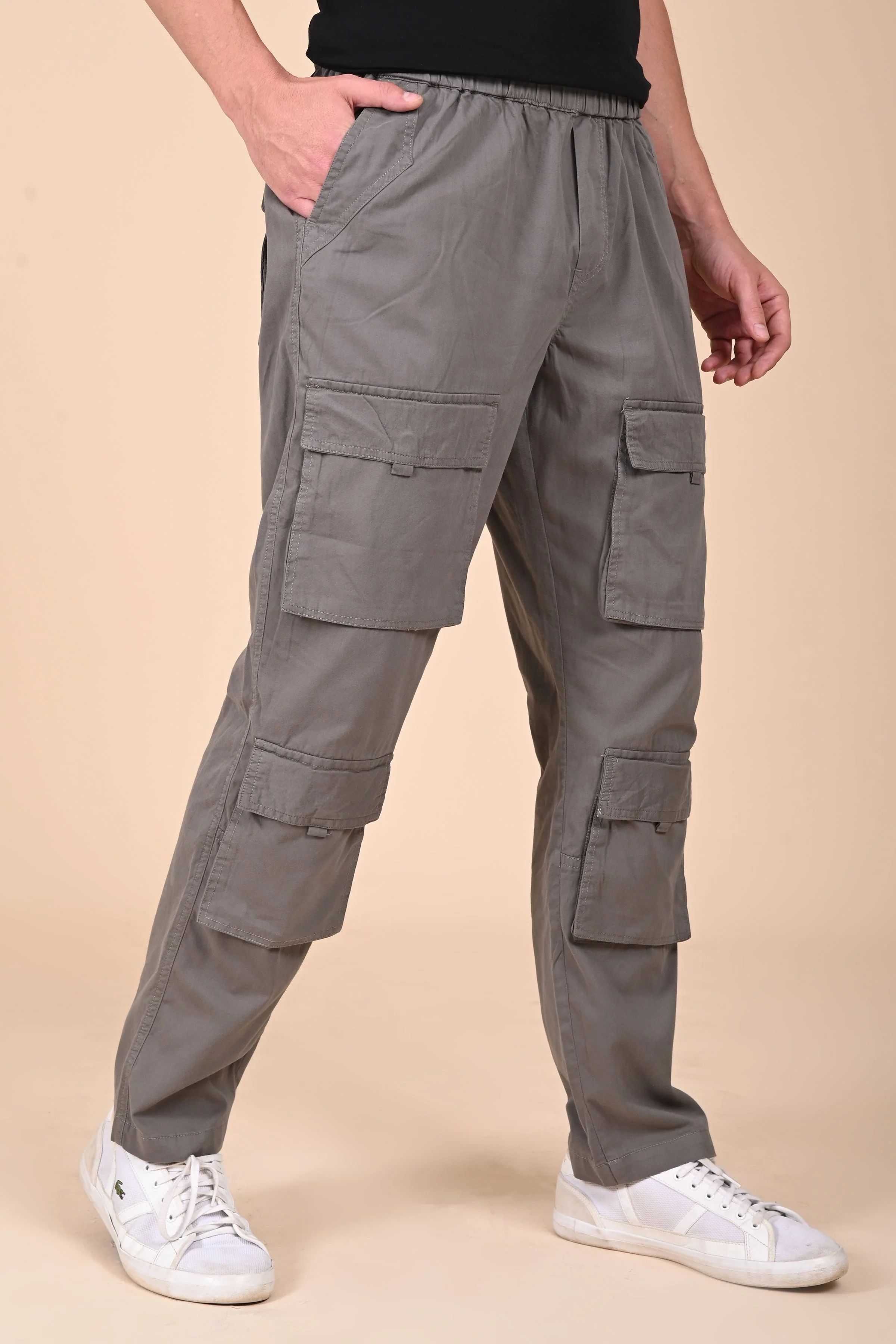 Men Decelan Cargo Streetwear Trouser Dk Grey - Image 3