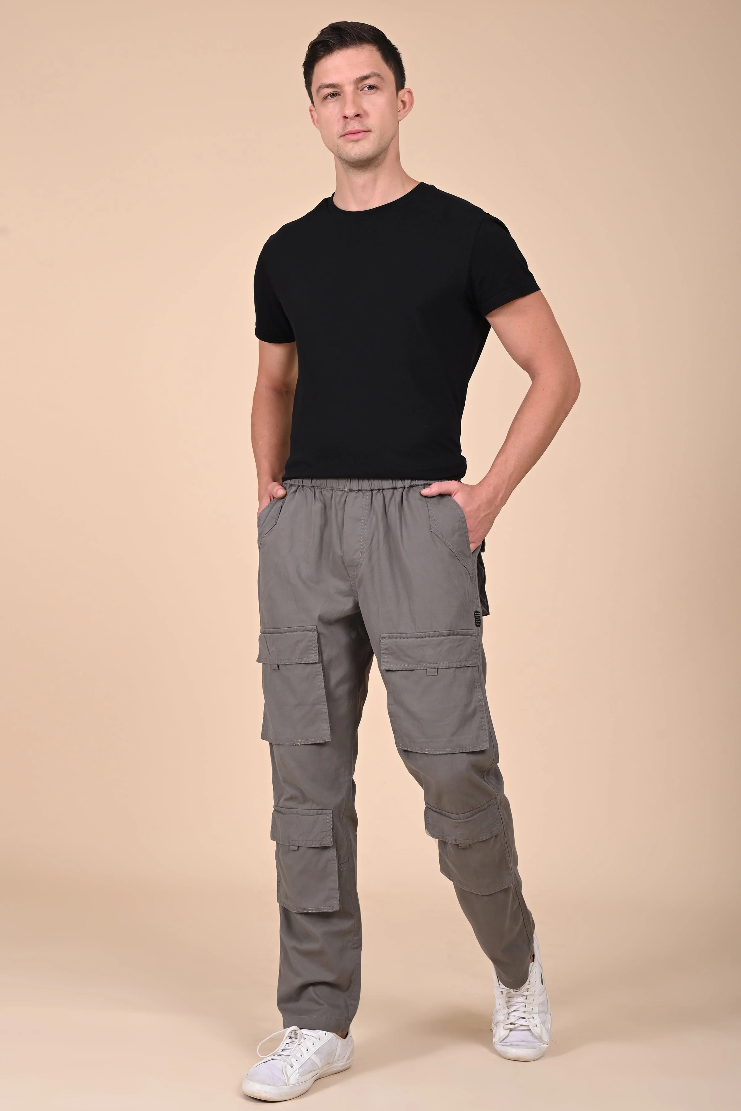 Men Decelan Cargo Streetwear Trouser Dk Grey - Image 4
