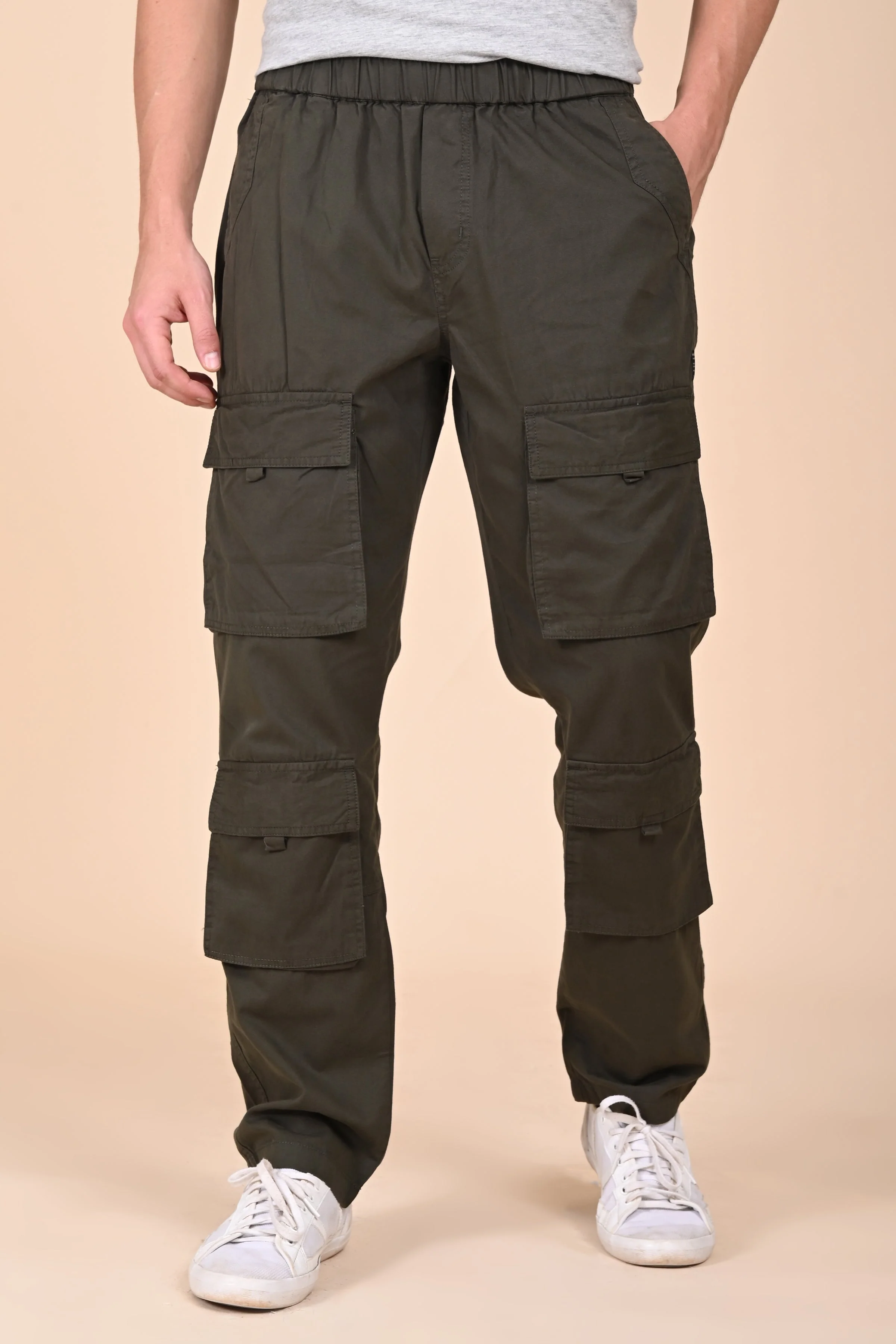 Men Decelan Cargo Streetwear Trouser Green - Image 3