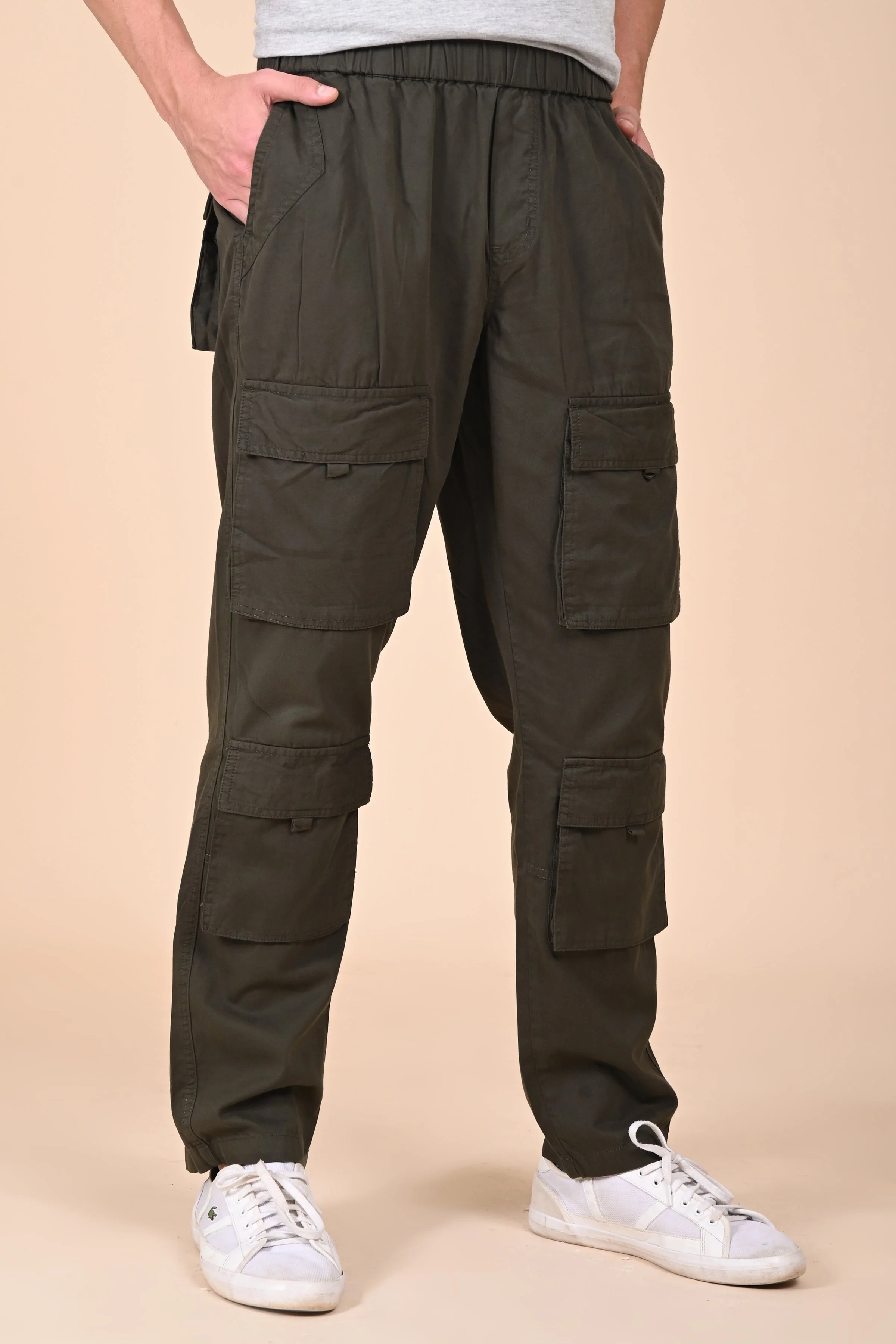 Men Decelan Cargo Streetwear Trouser Green - Image 5