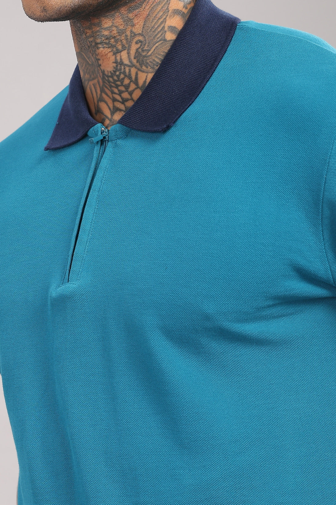 Men Deep Lagoon Regular Fit Polo T-Shirt - Image 3