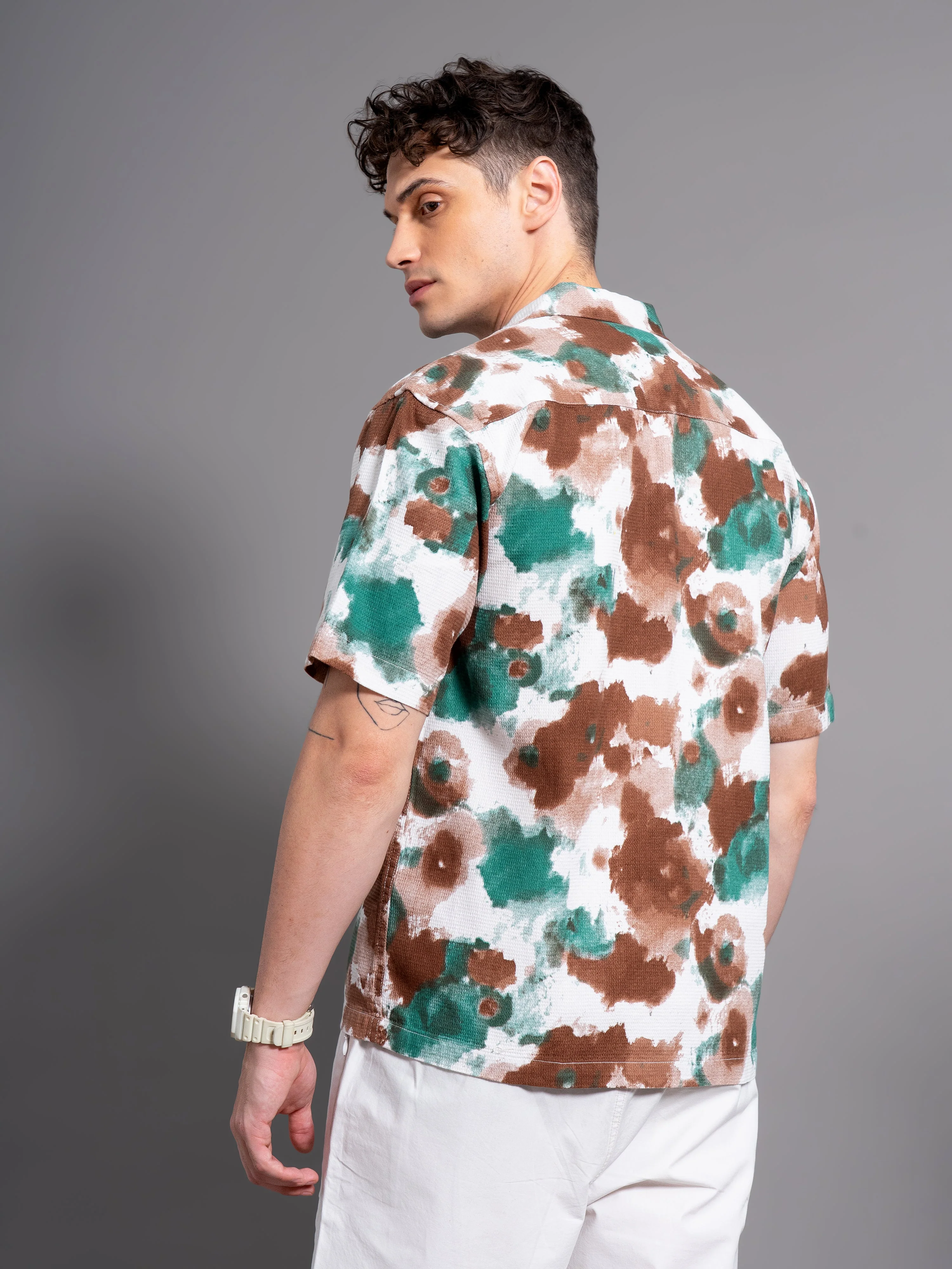 Men Derry Green Waffle shirt - Image 2