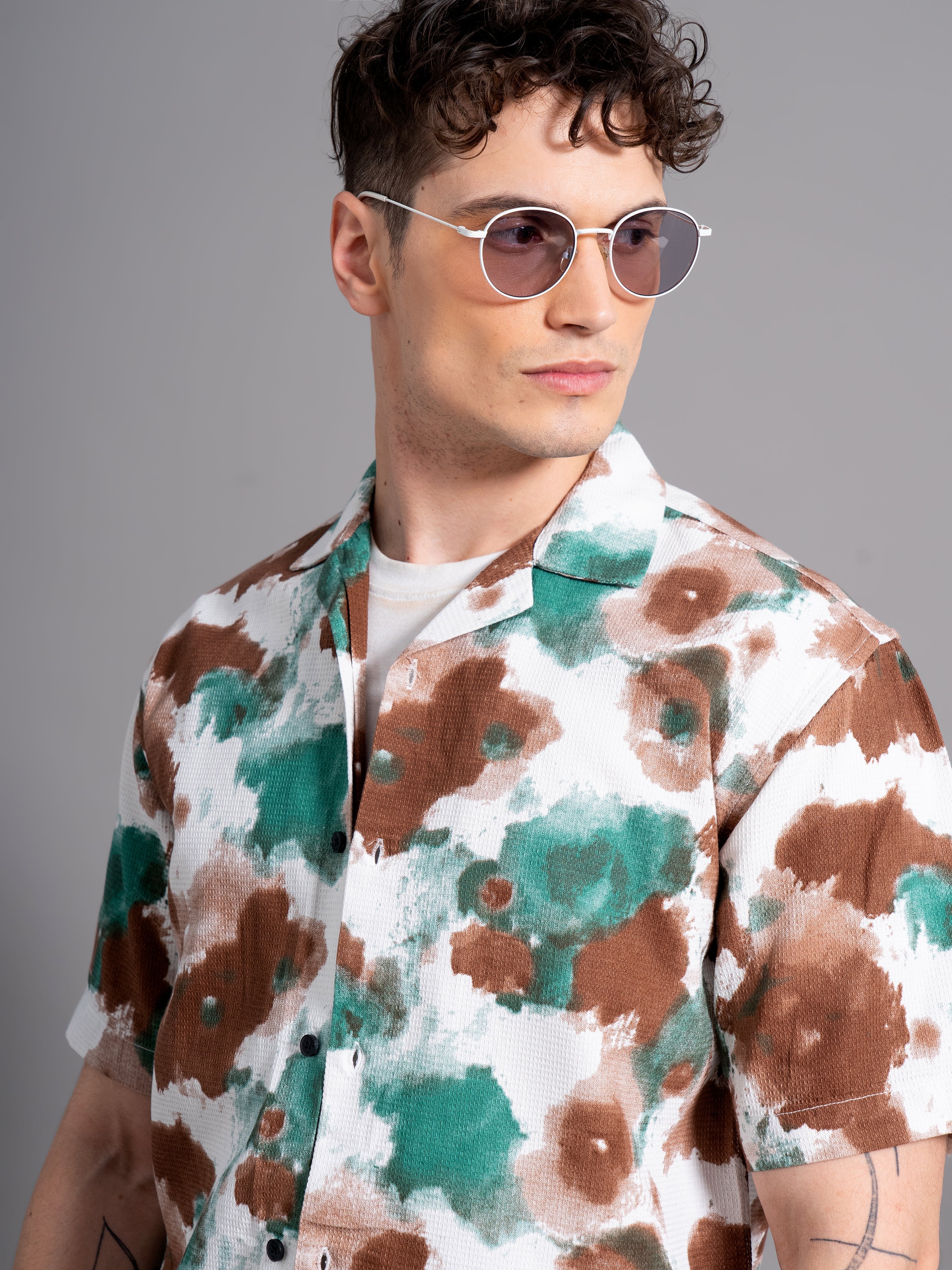 Men Derry Green Waffle shirt - Image 4
