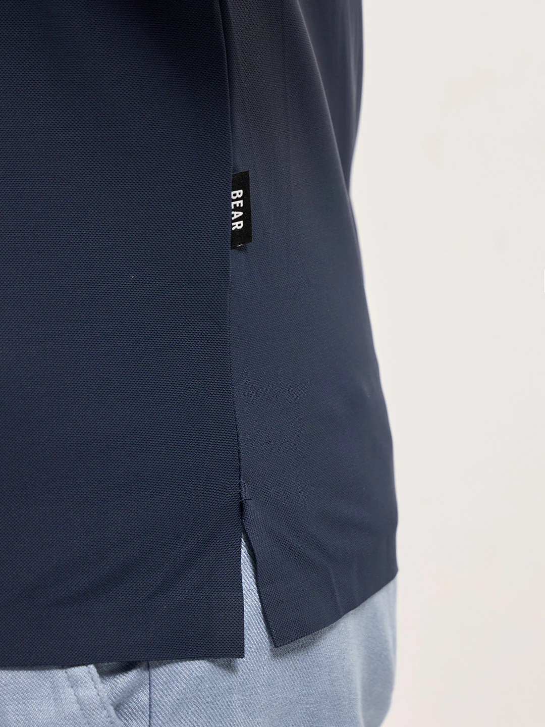 Men Diamond Blue Solid Slim Fit Polo T-shirt - Image 6