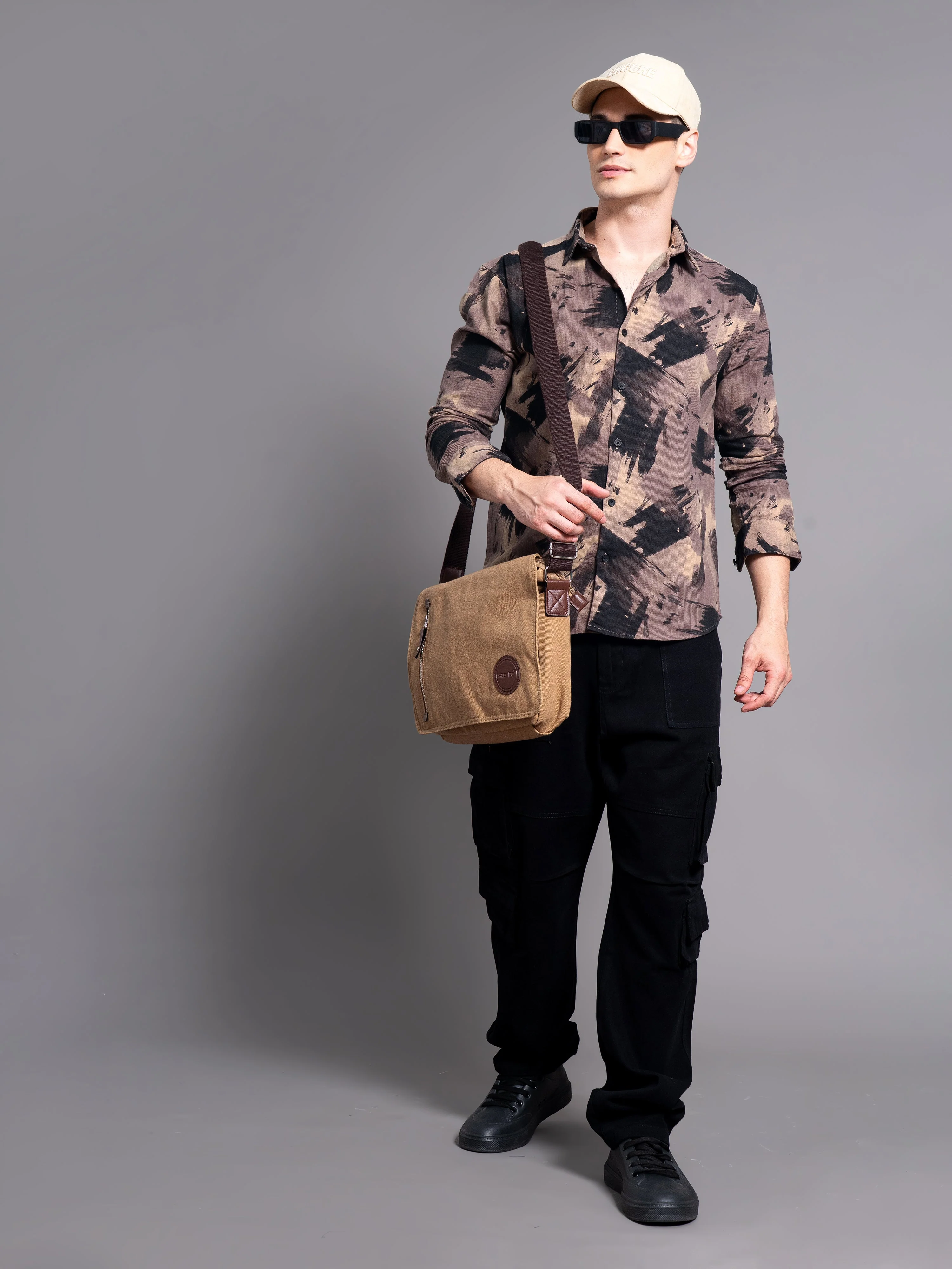 Men Dijon Blue Waffle Shirt - Image 6