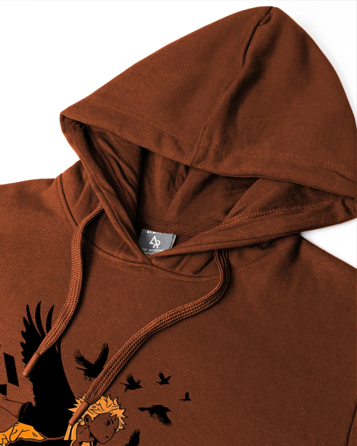 Men Brown Anime Hoodies - Image 4