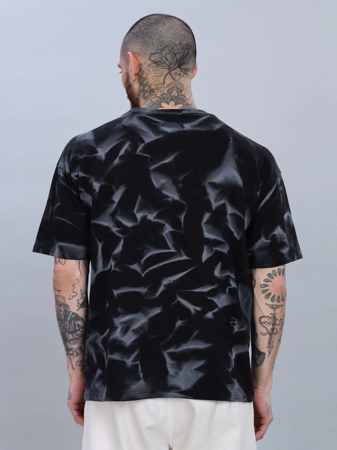 Men Dreamer Oversized Black T-Shirt - Image 2
