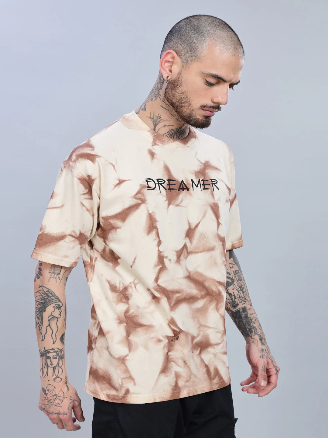 Men Dreamer Oversized Cream T-Shirt - Image 3