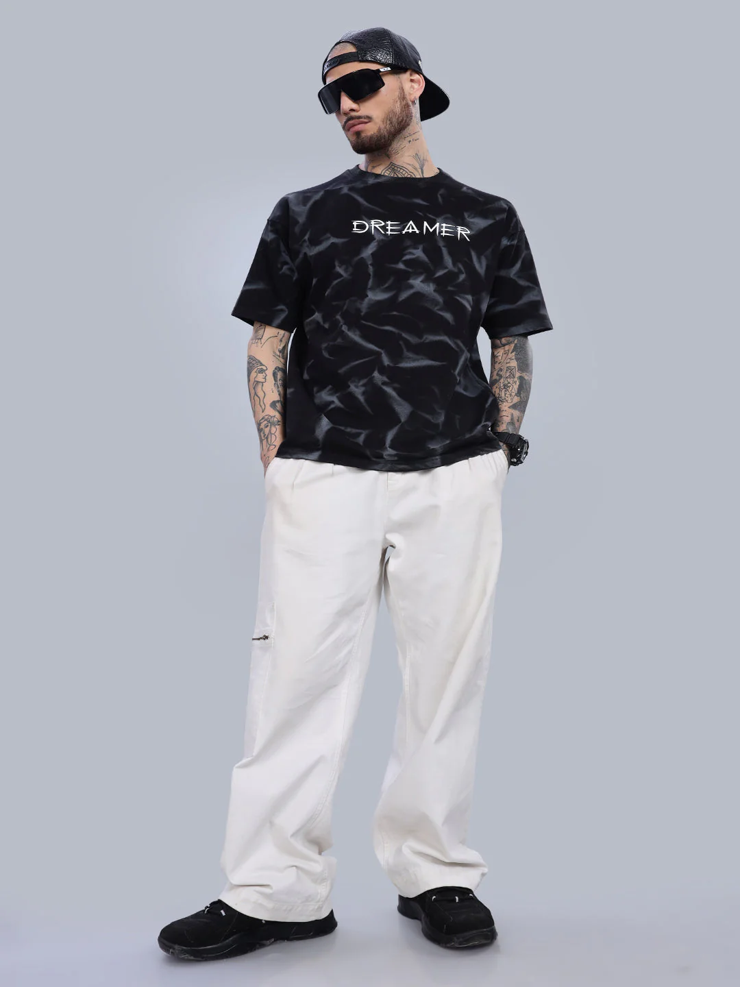 Men Dreamer Oversized Cream T-Shirt - Image 7