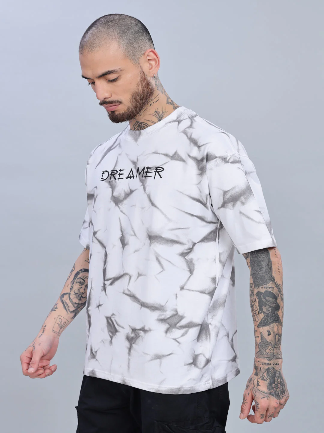 Men Dreamer Oversized White T-Shirt - Image 3